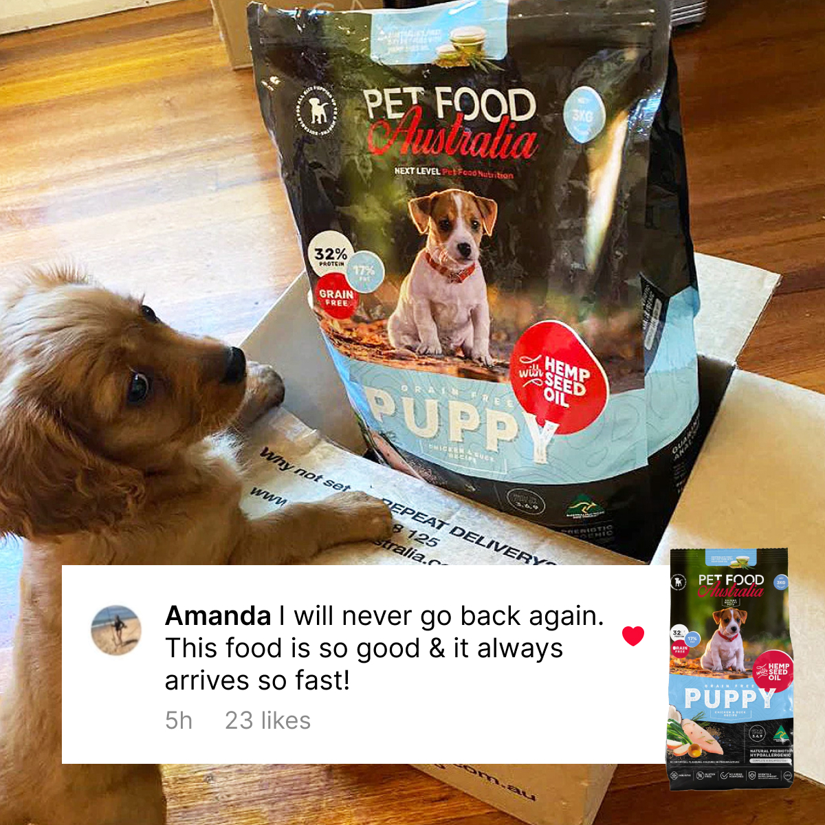 Pet Food Australia Facebook ad
