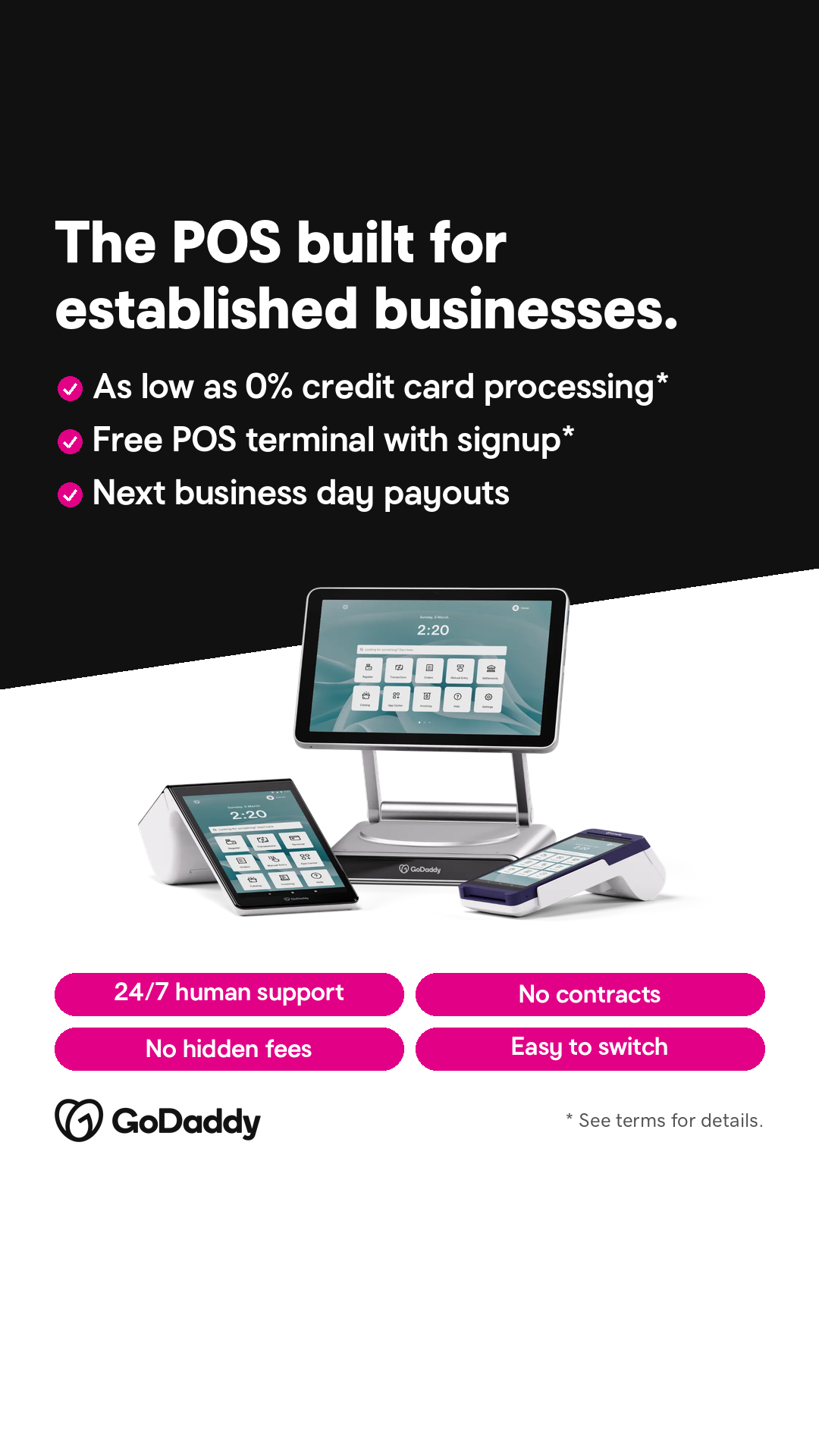 GoDaddy Facebook ad