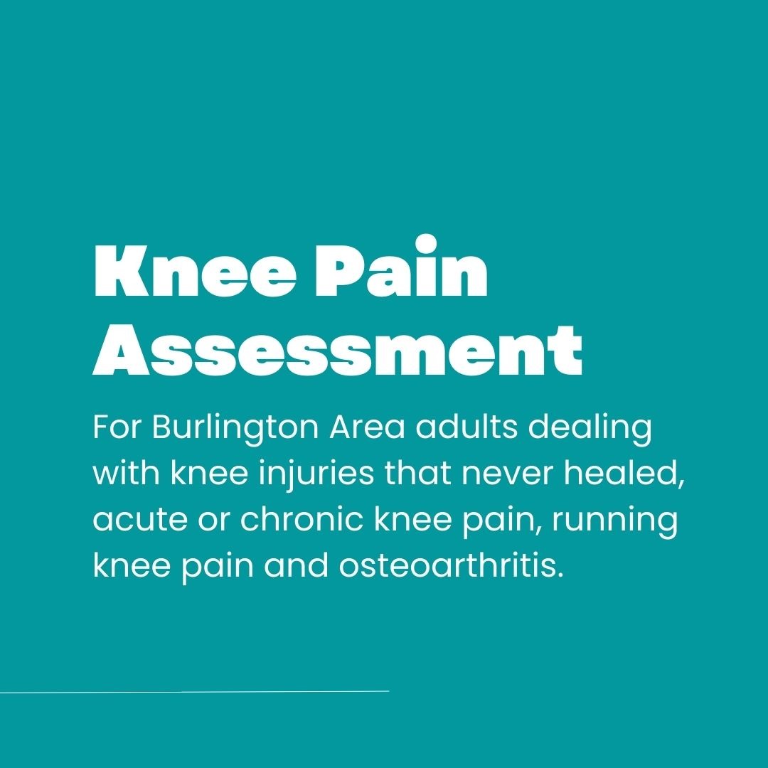 Plainsview Physiotherapy Facebook ad: Knee Pain Assessment for Burlington Area Adults