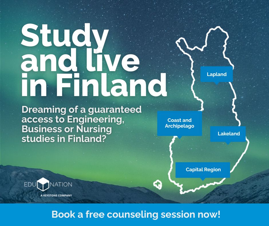 Edunation Facebook ad: Book a FREE counseling session!