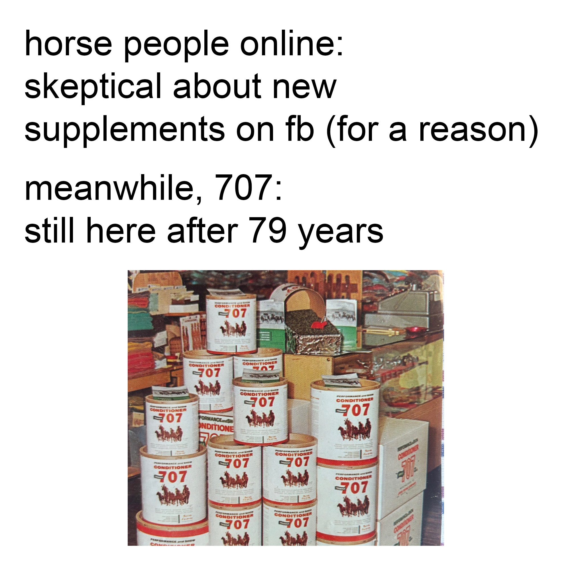 Formula 707 Facebook ad: Trusted by Generations of Horse People