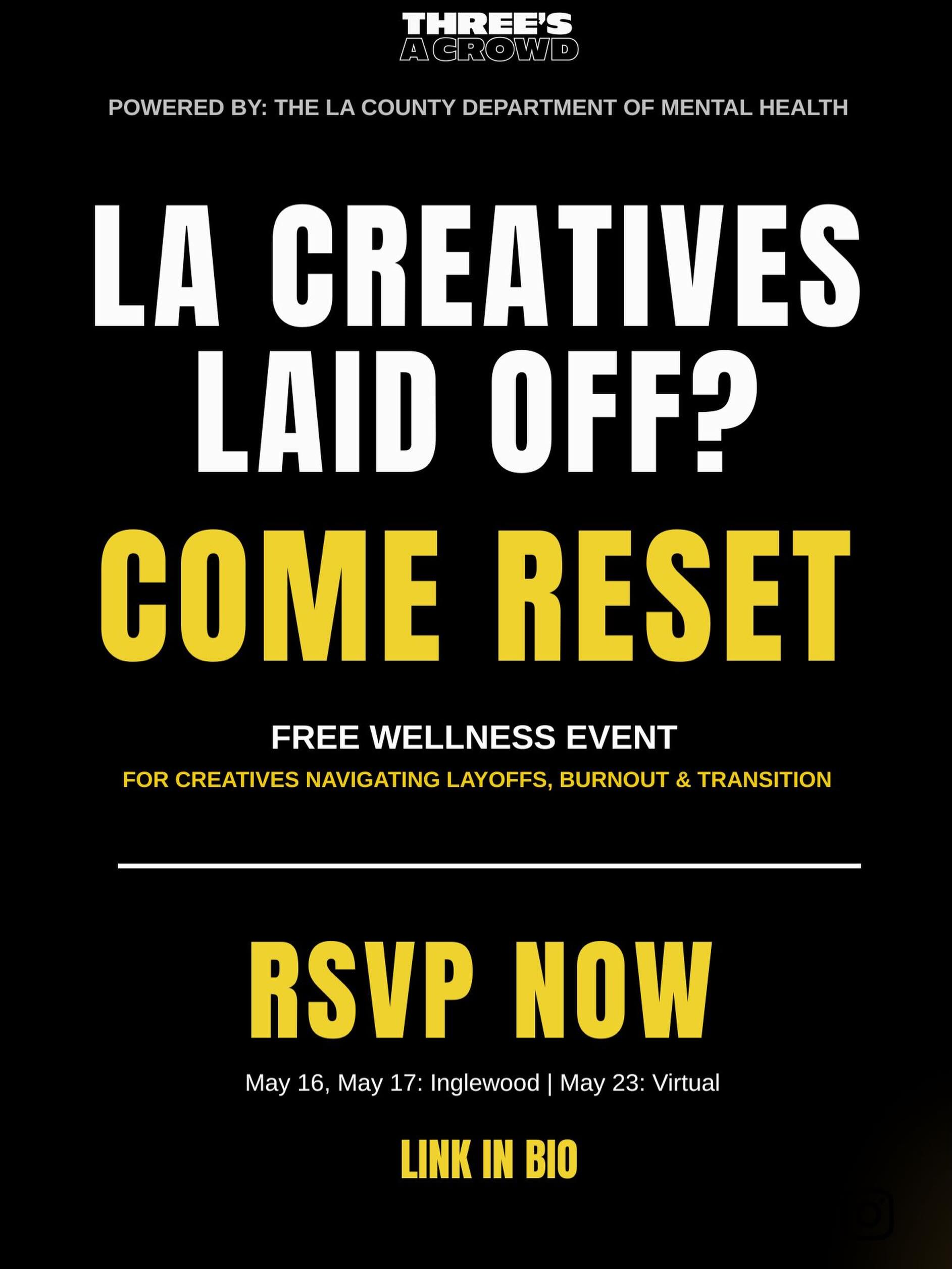 creativeresetla Facebook ad: If you’ve been laid off, this space was…