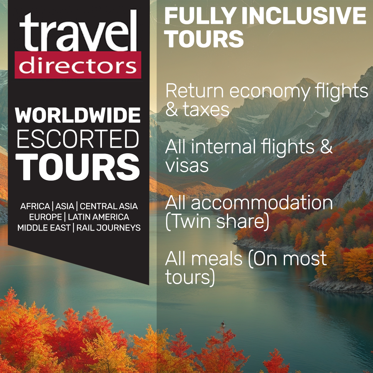 Travel Directors Facebook ad: Experience a unique adventure and book your next…