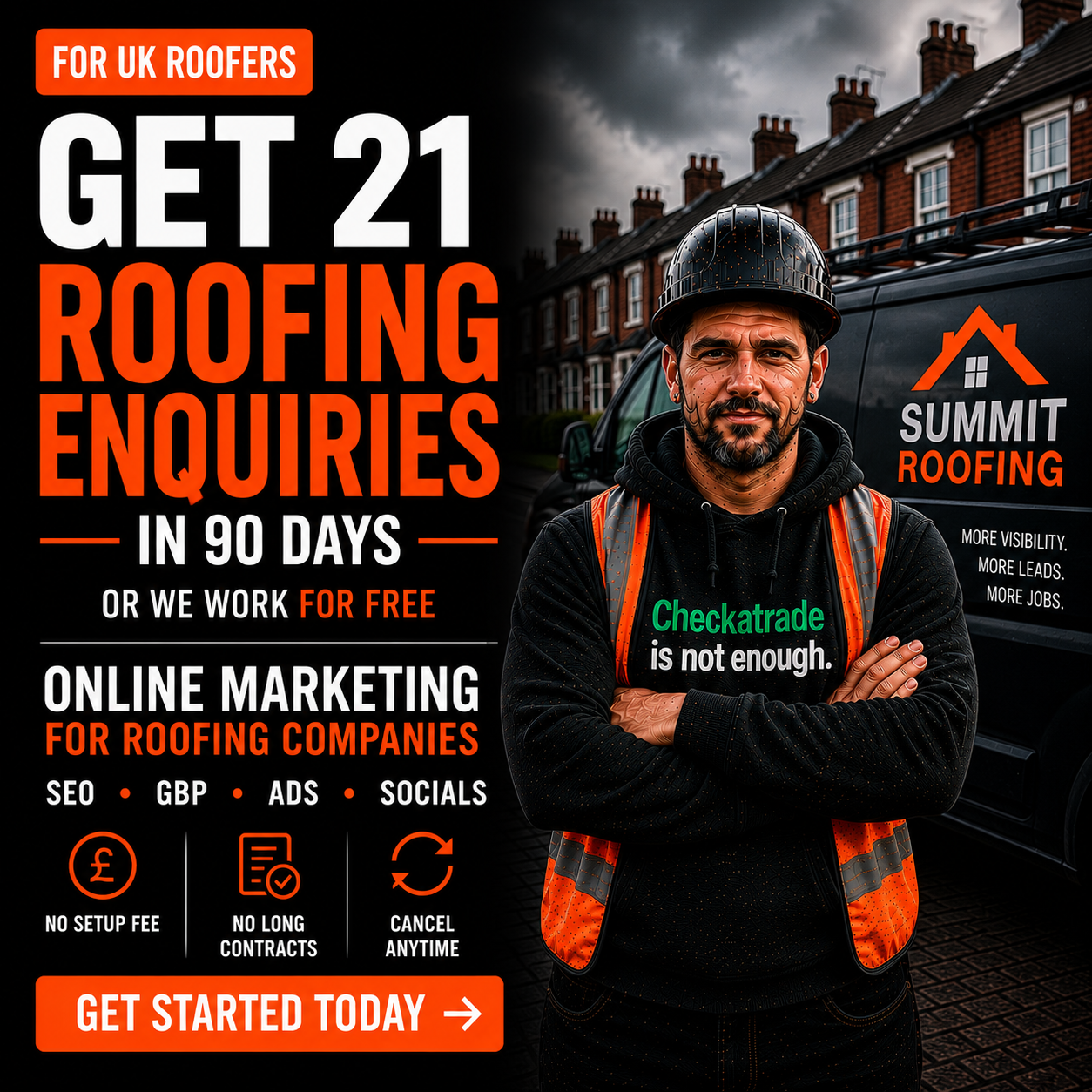 Helith Marketing Facebook ad: Get More Roofing Jobs Every Month