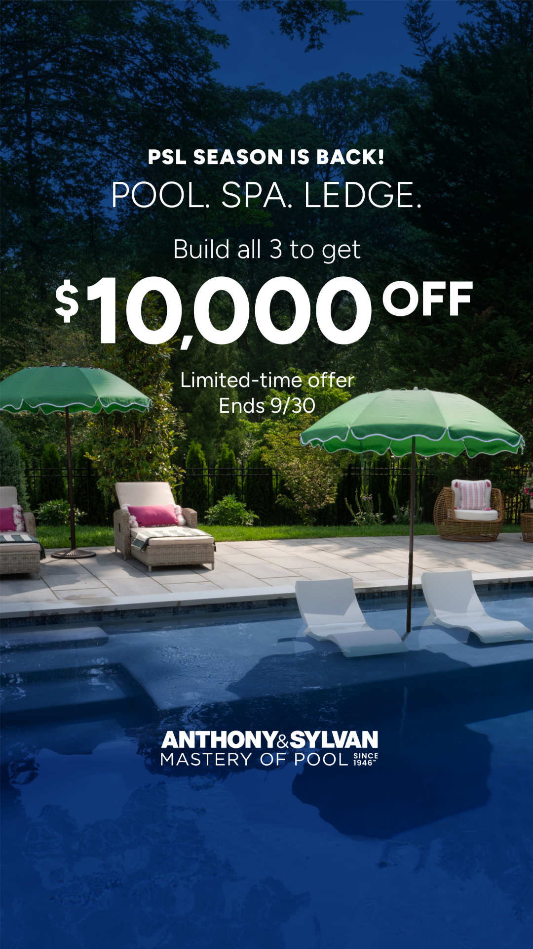 Anthony & Sylvan Pools Facebook ad