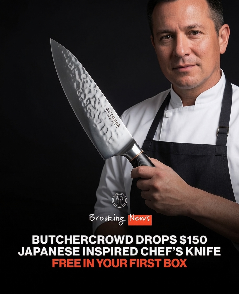 ButcherCrowd Facebook ad: Free $150 Chef's Knife in Your First Box