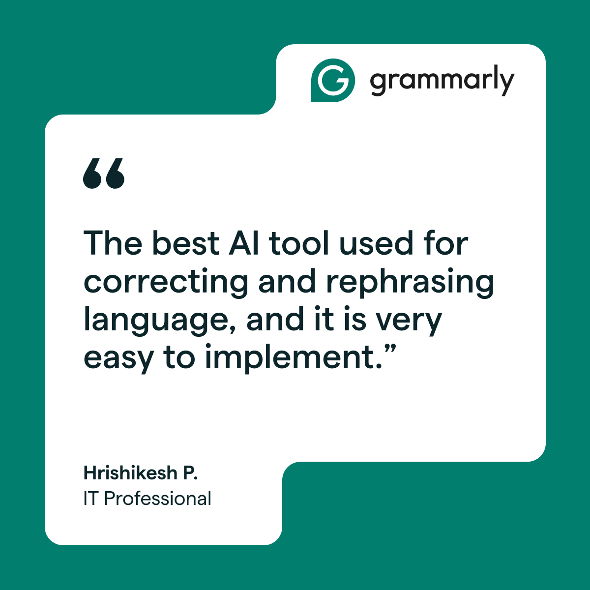 Grammarly Facebook ad