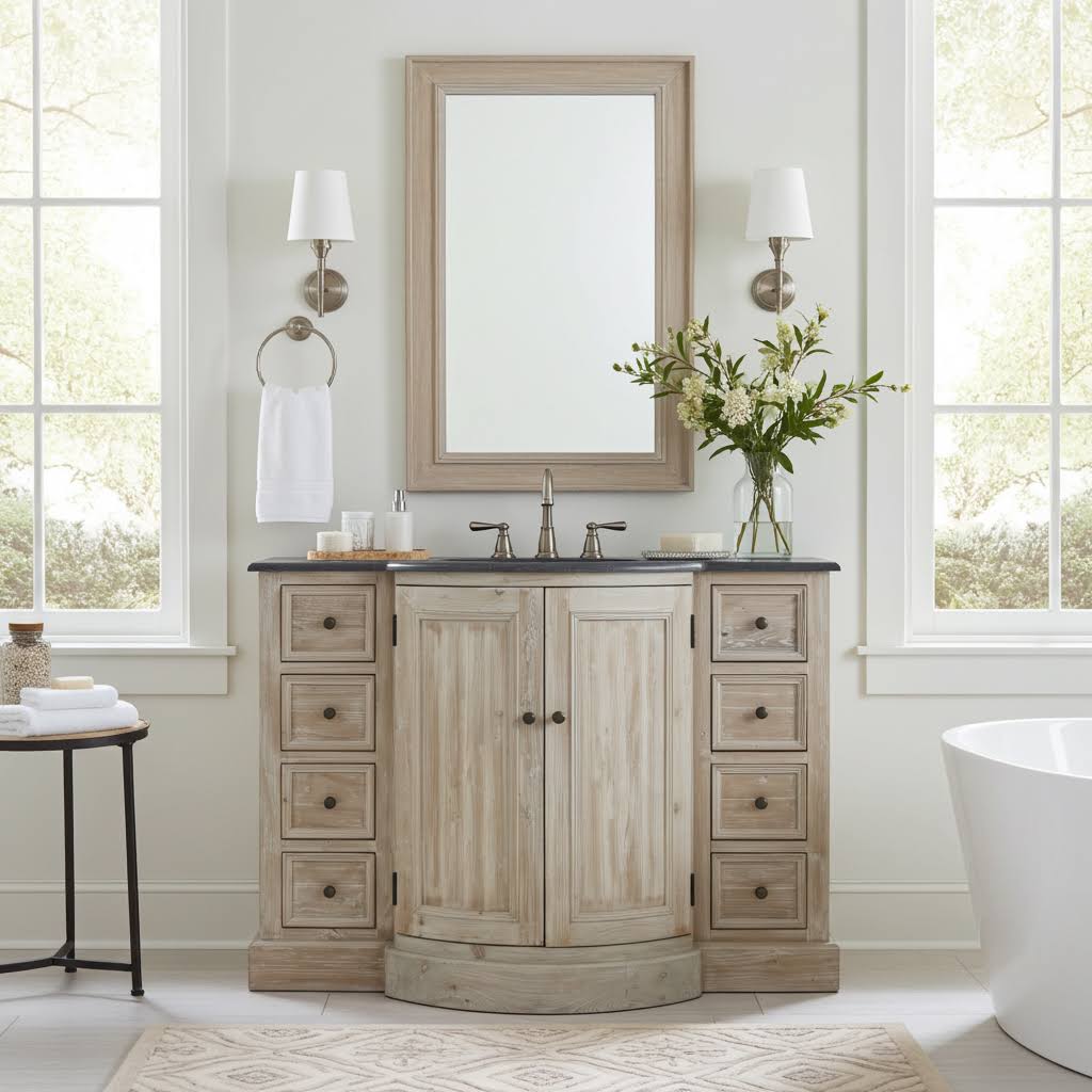 Vanity Resource Facebook ad: From single and double bathroom vanities