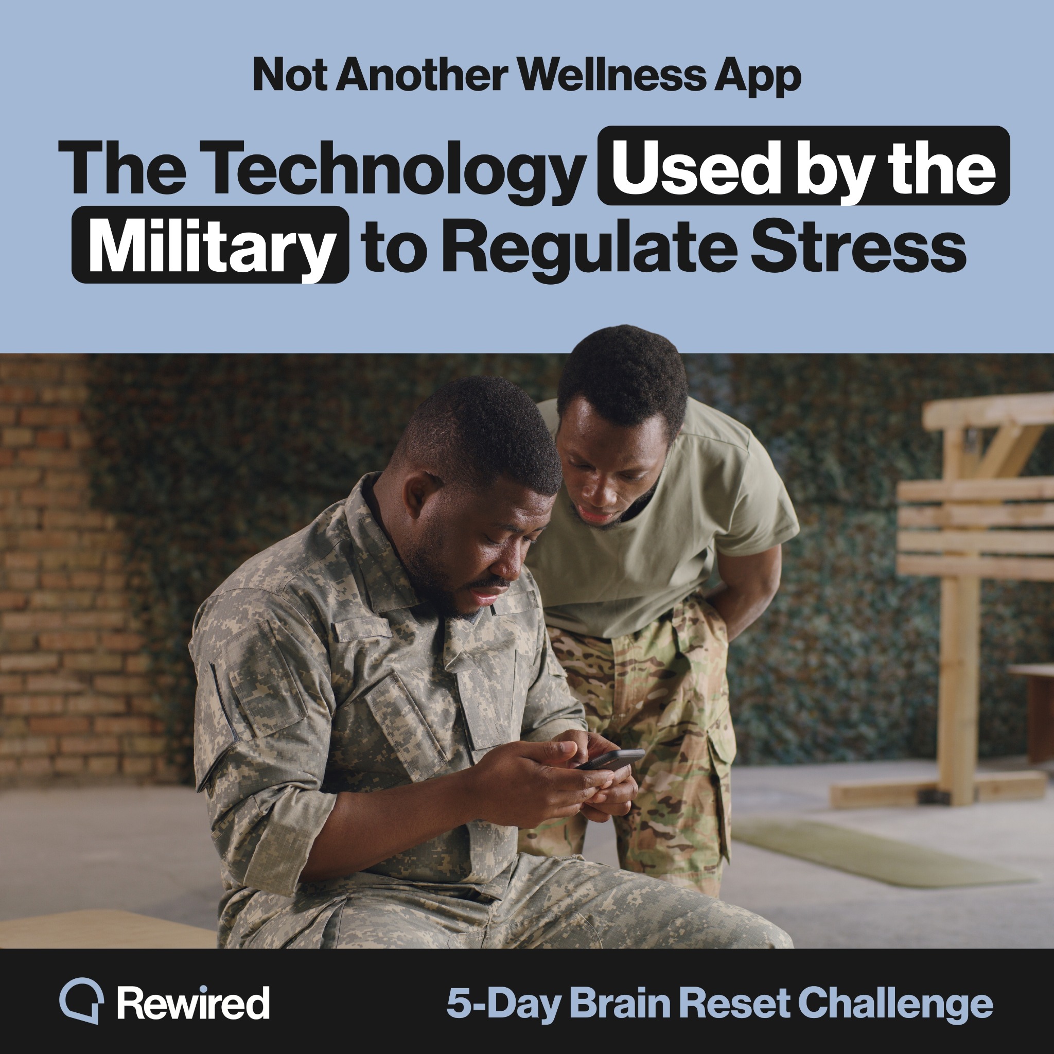 ReWired App Facebook ad: Join the FREE 5-Day Brain Reset Challenge