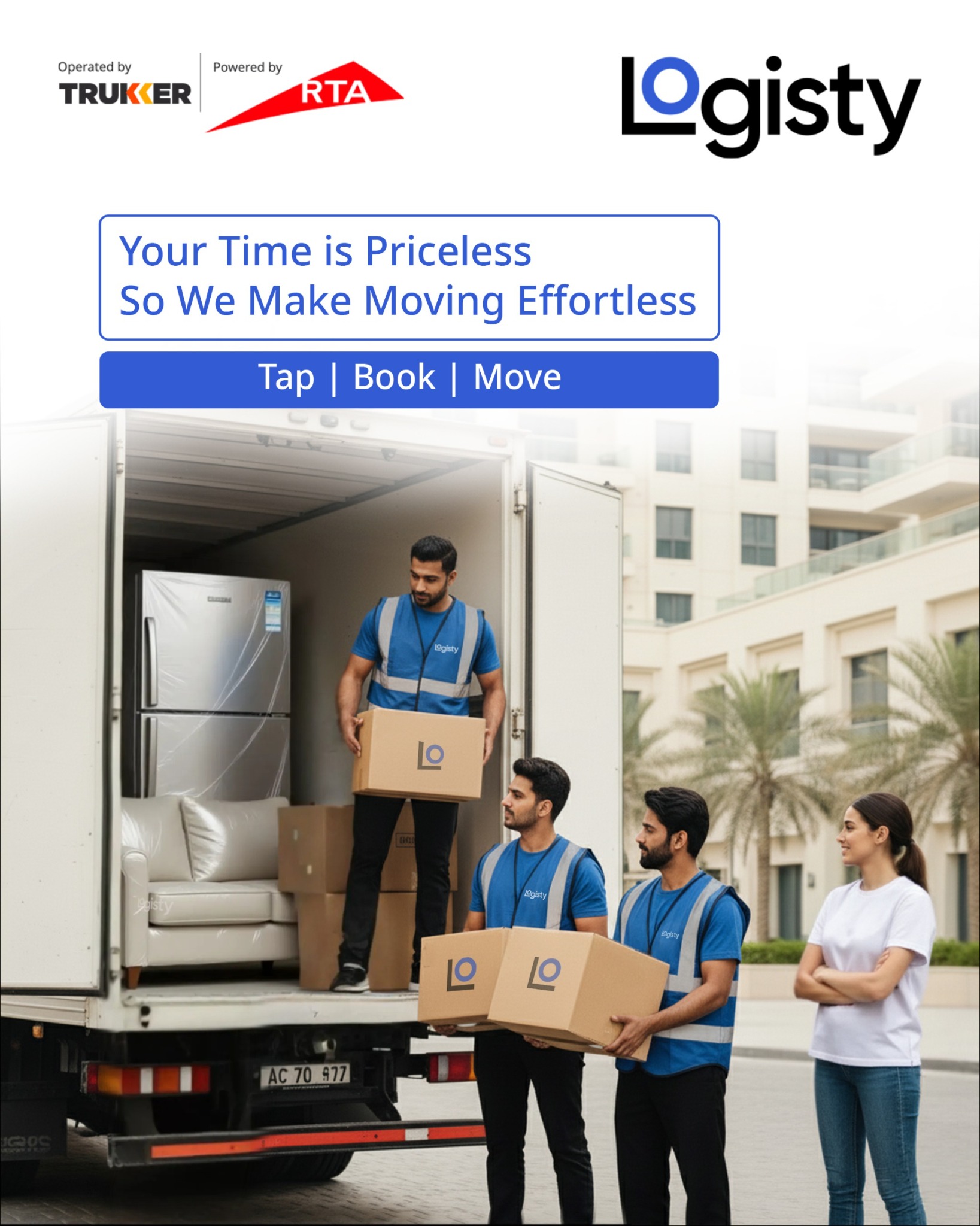Logisty Facebook ad: Get a Free Moving Quote Today