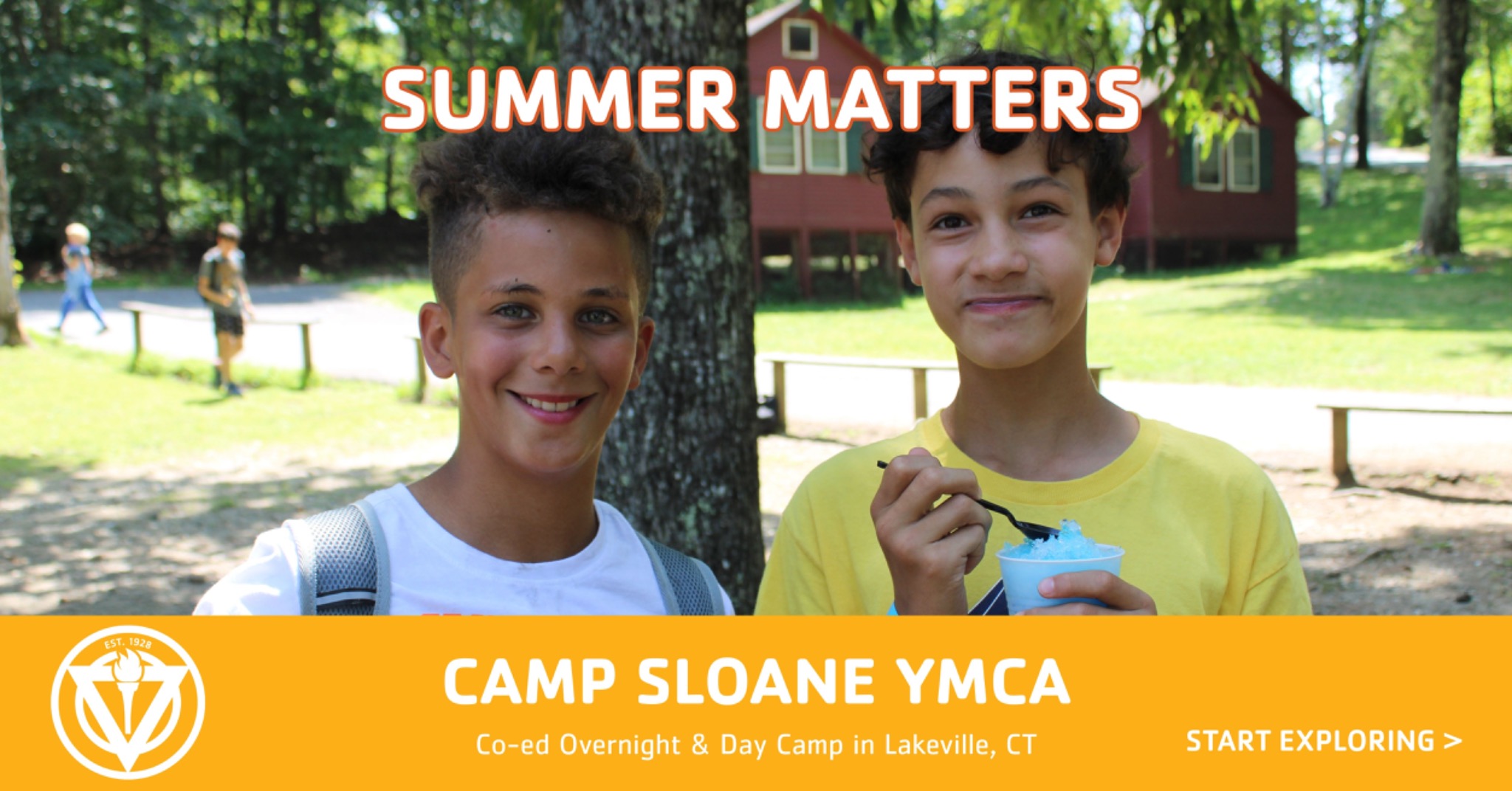Camp Sloane YMCA Facebook ad from Feb 4, 2026
