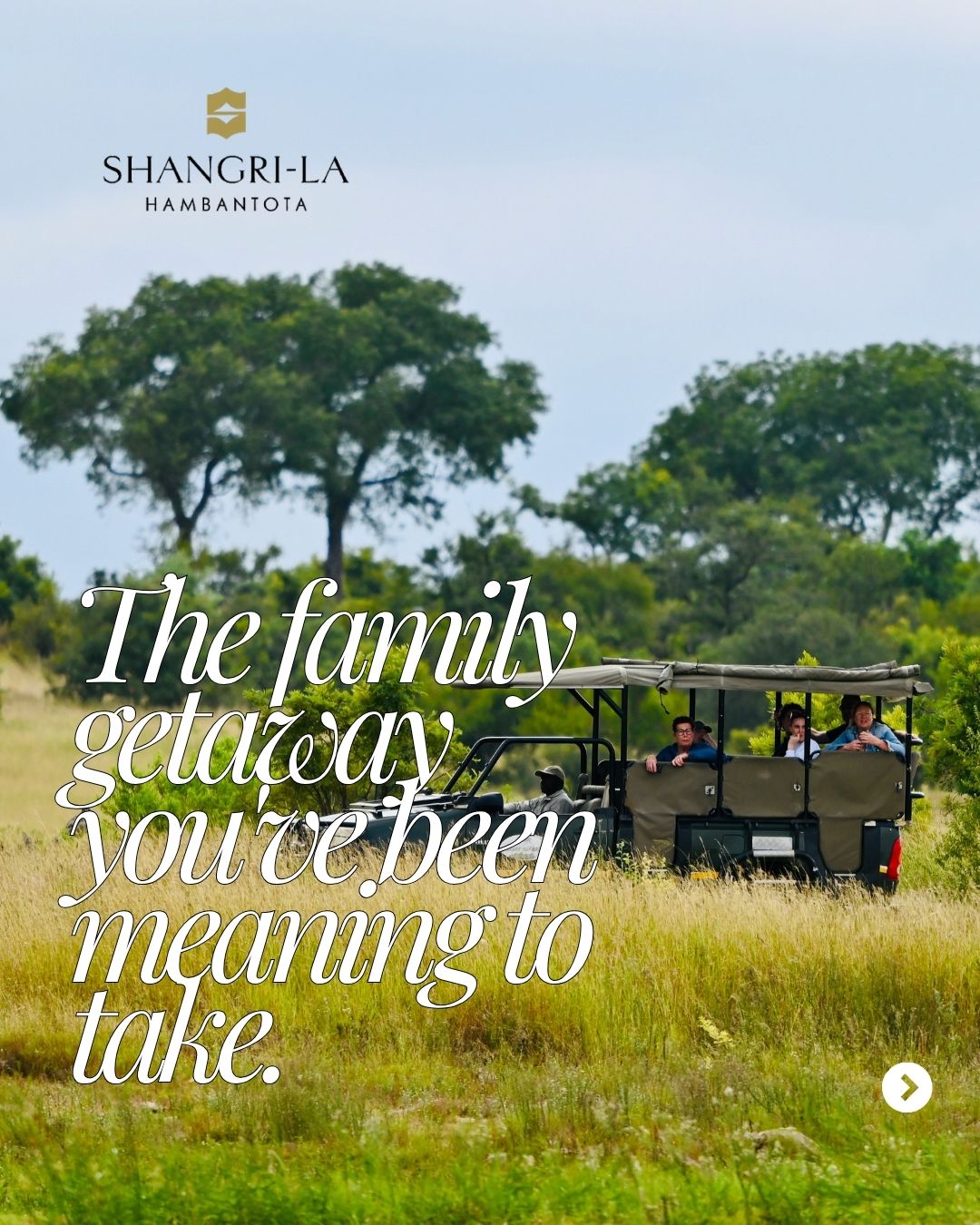 Shangri-La Hambantota Facebook ad: Trade routines for ocean views, family adventures, wellness…
