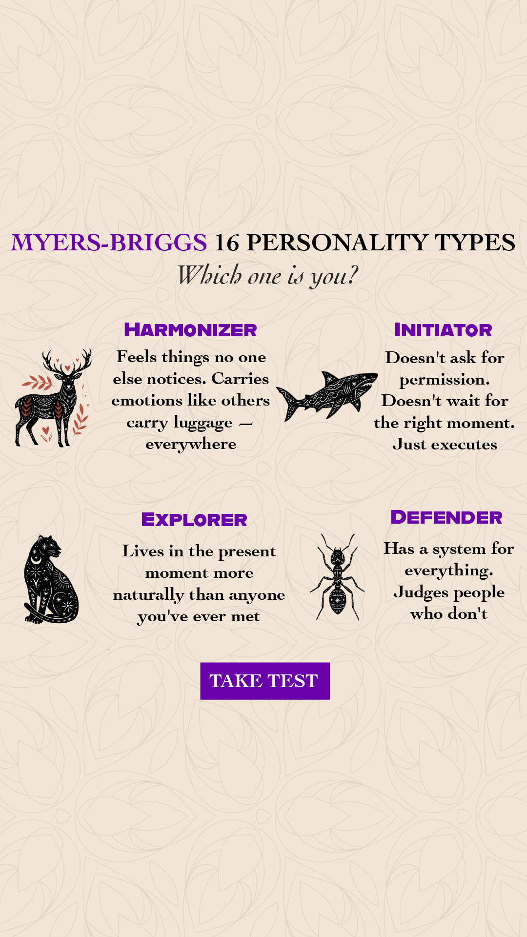 Personality Type Facebook ad