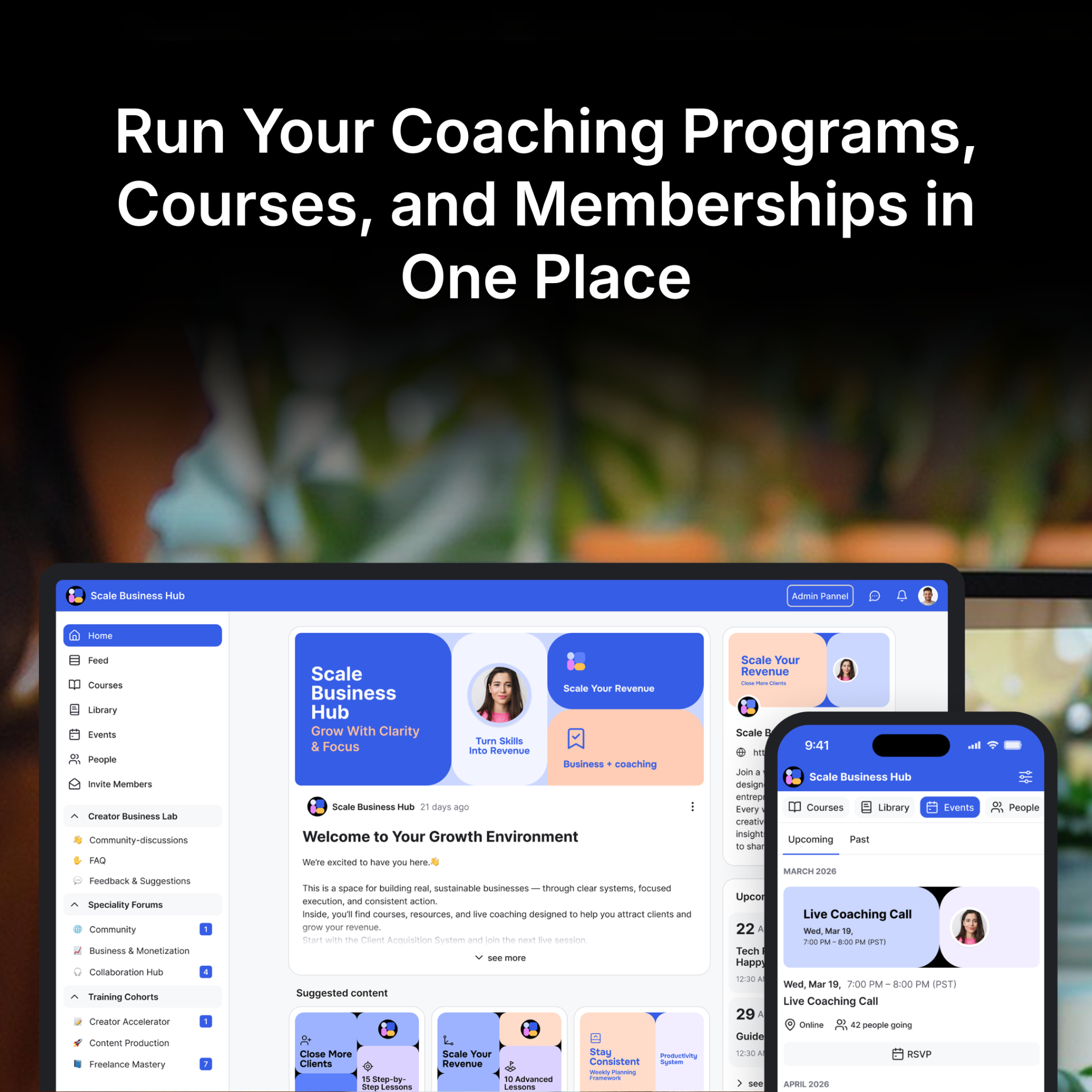 GroupApp Facebook ad: Start for free today