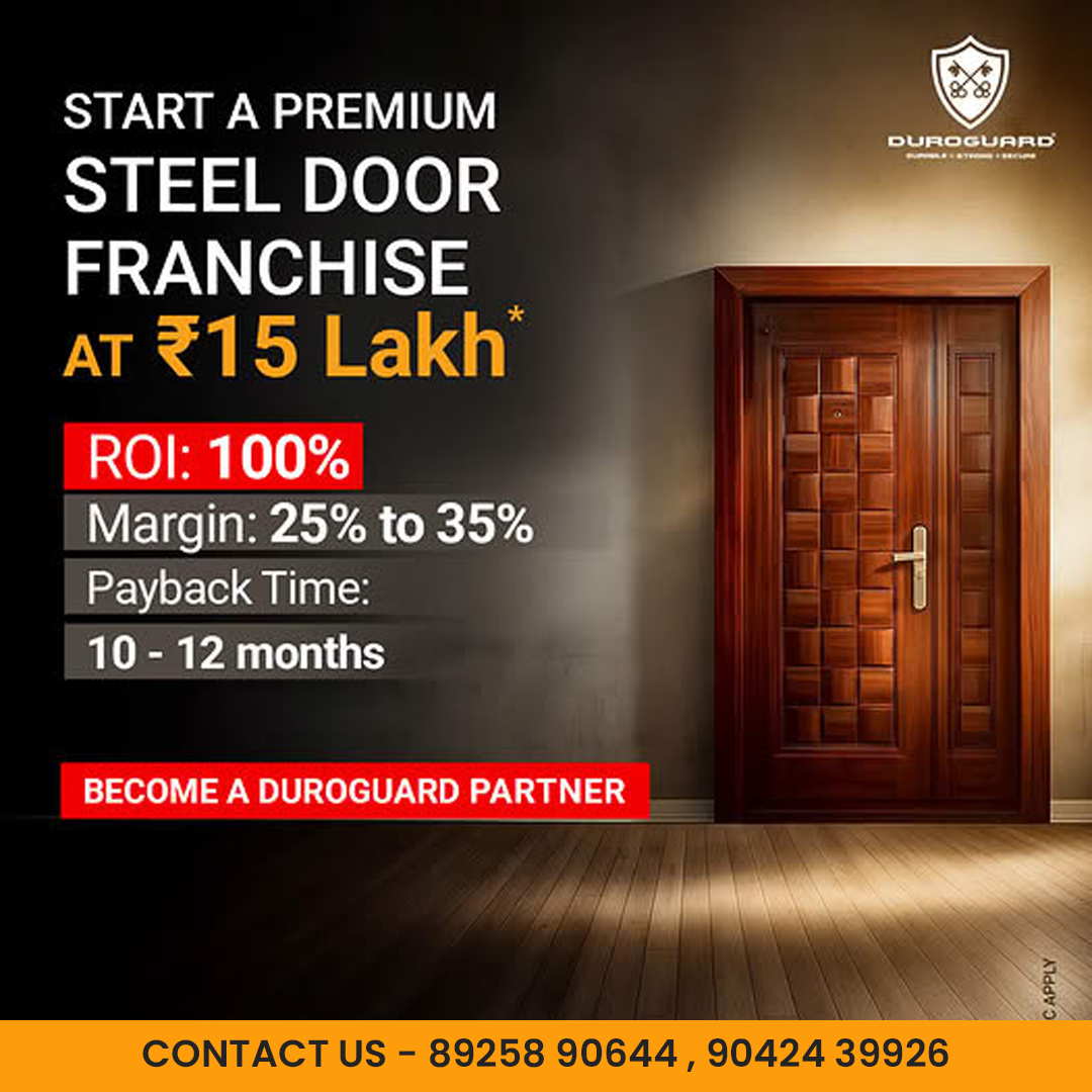 Duroguard Steel Doors Facebook ad: Fix Your Income with a Steel Door Franchise