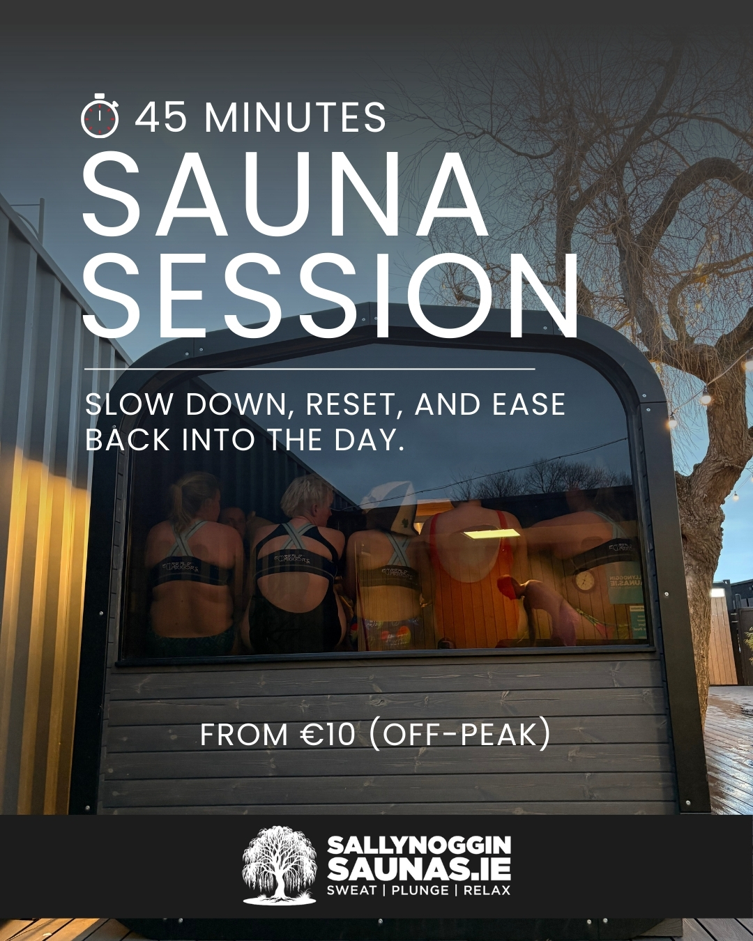 Sallynoggin Saunas Facebook ad from Mar 20, 2026