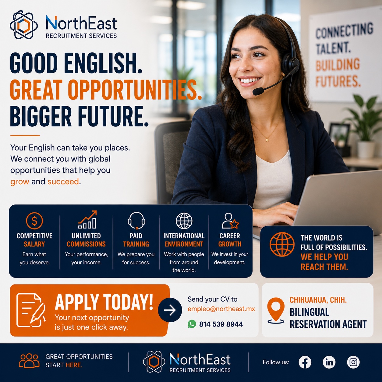 NorthEast Recruitment Sevices Facebook ad from Jul 31, 2026