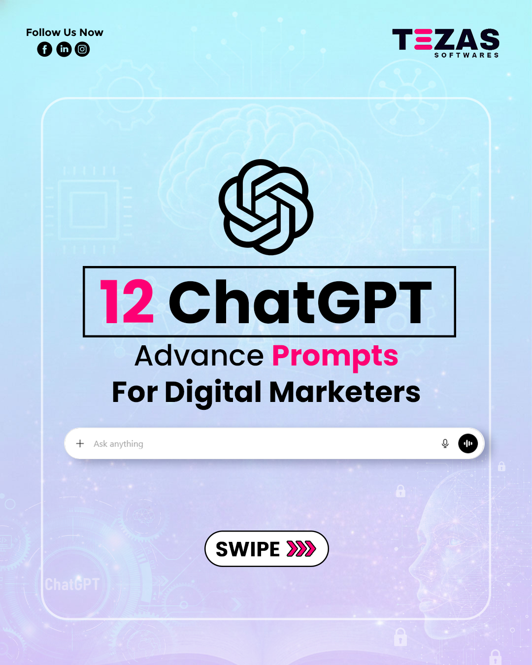 Tezas Softwares - AI Powered Growth Intelligence Company Facebook ad: Most marketers use ChatGPT for basic content writing.