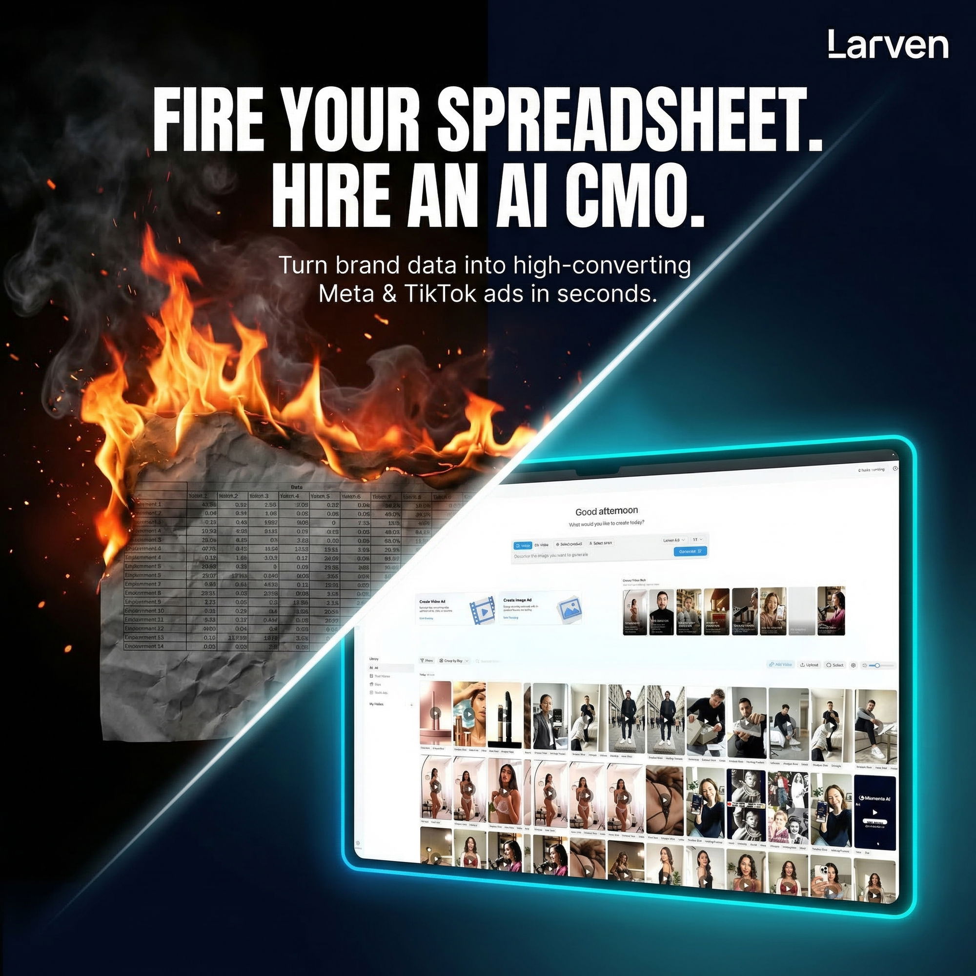 Larven AI Facebook ad