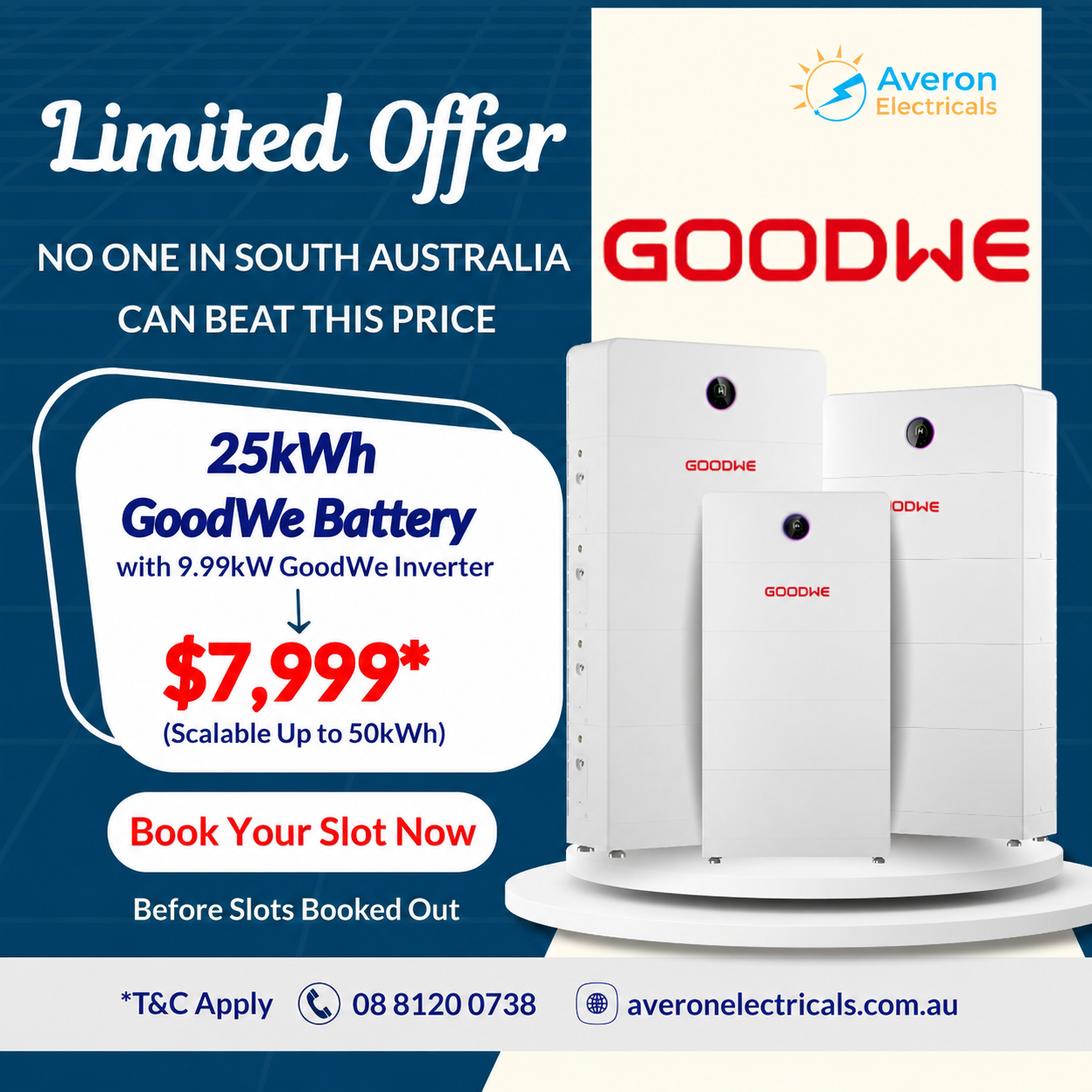 Averon Electricals Facebook ad from Jul 1, 2026