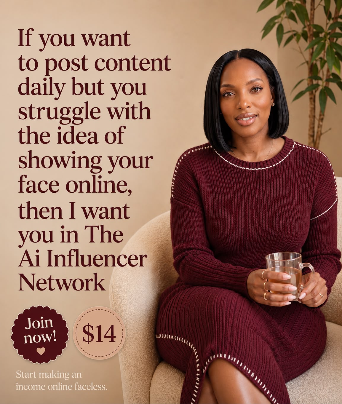 The Ai Influencer Network Facebook ad from Jul 22, 2026