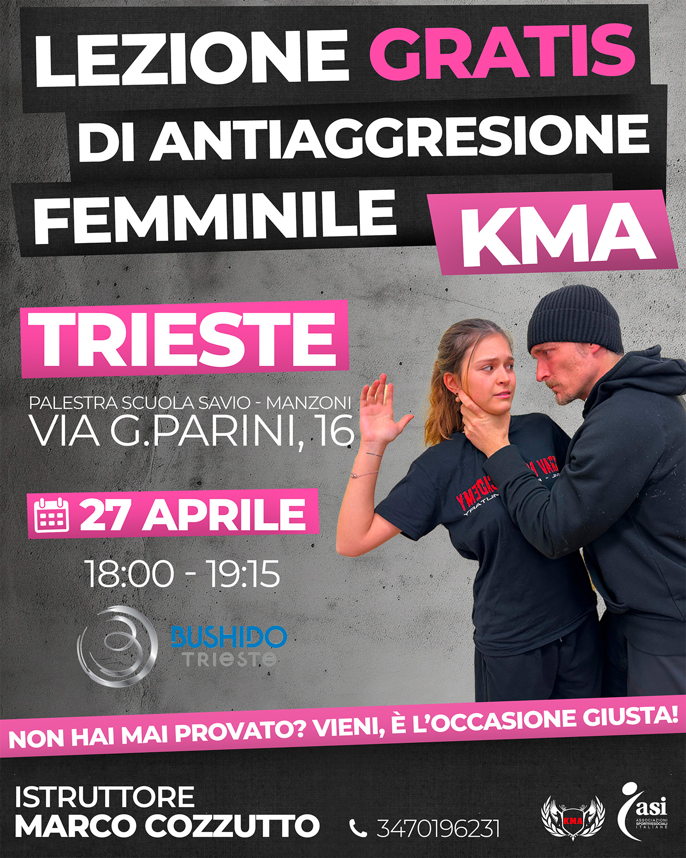 KMA - Krav Maga Academy Facebook ad: Fallo per te stessa. Prendi in mano la tua sicurezza