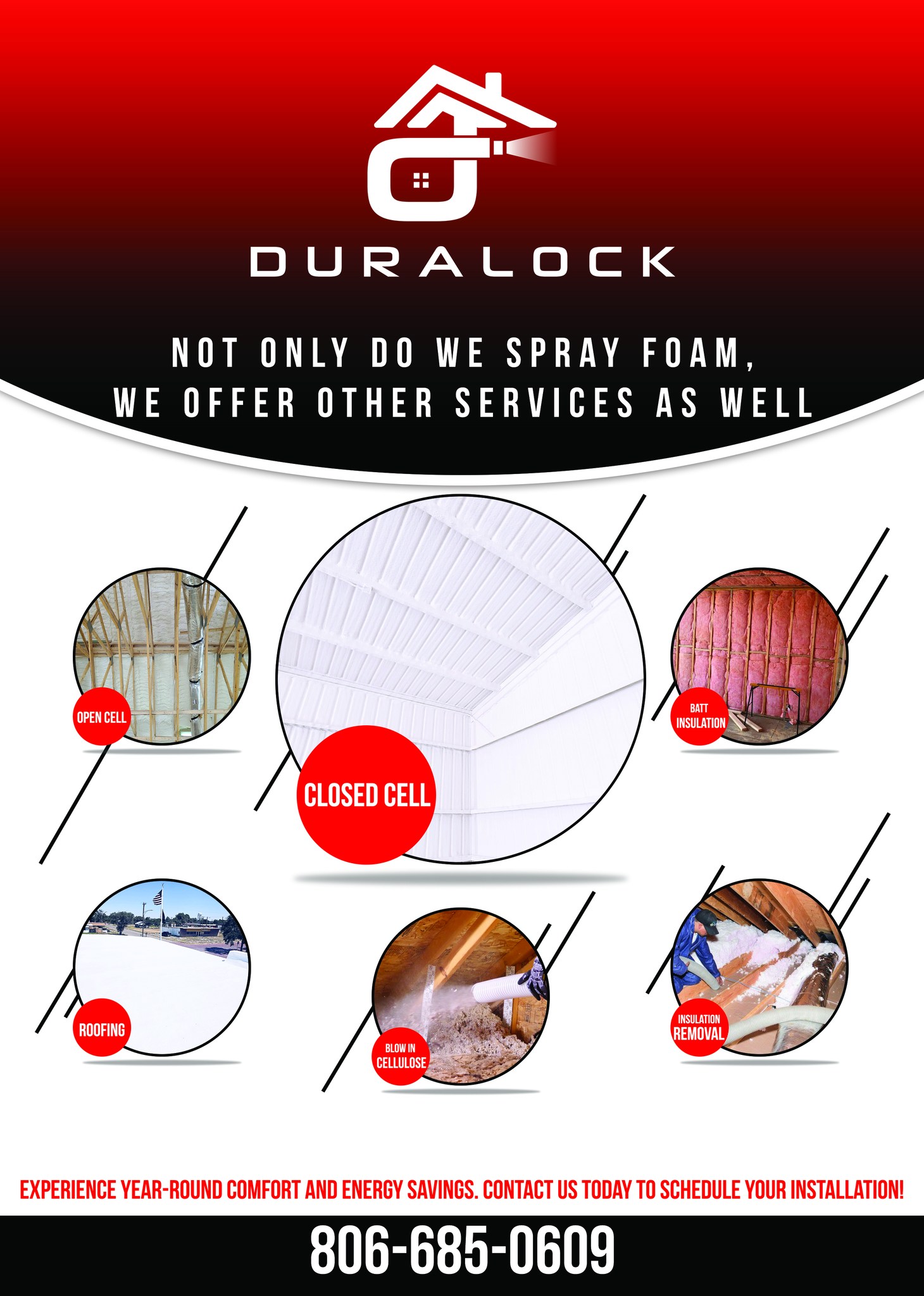 Duralock SprayFoam Facebook ad: Spring into Savings with Our Insulation Solutions!