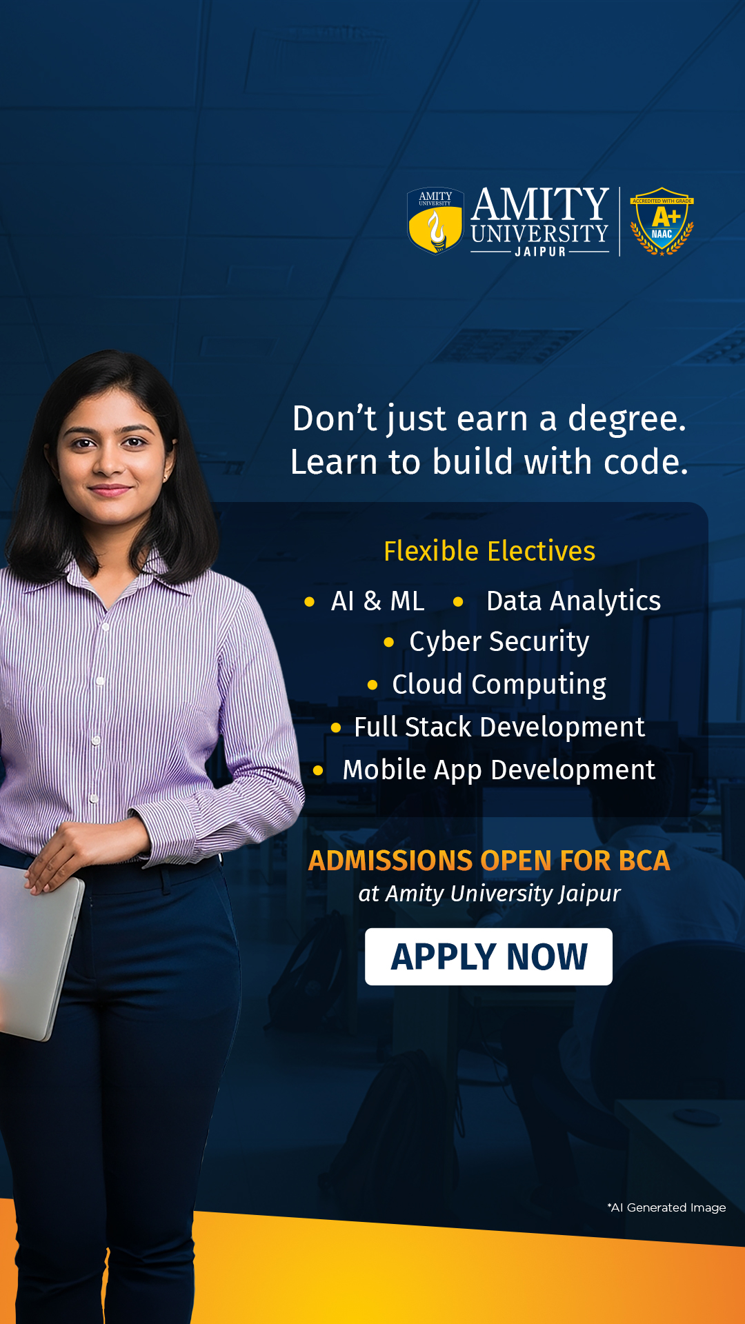 Amity University Rajasthan, Jaipur Facebook ad from Jul 16, 2026