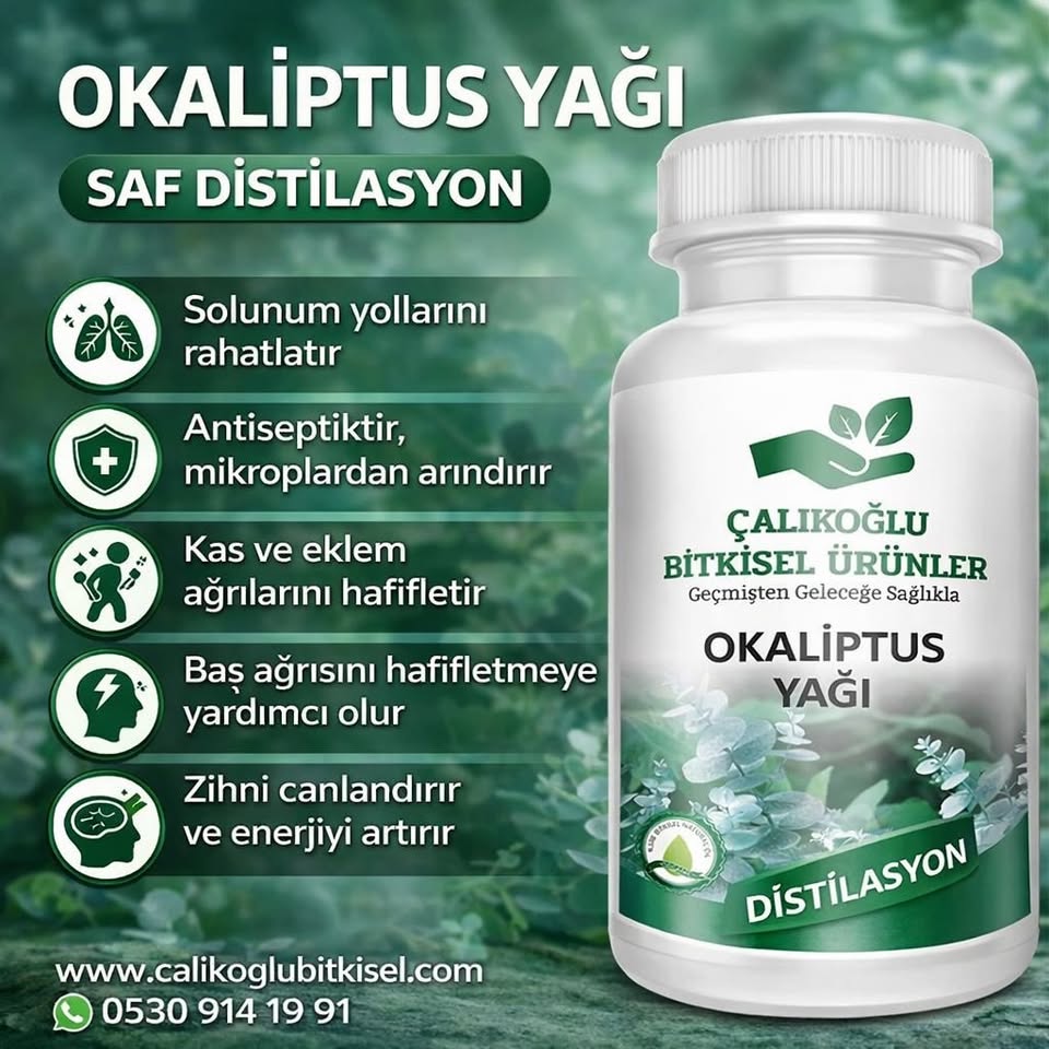 Çalıkoğlu Bitkisel Ürünler Facebook ad: Okaliptus yağı, Eucalyptus globulus gibi okaliptus…