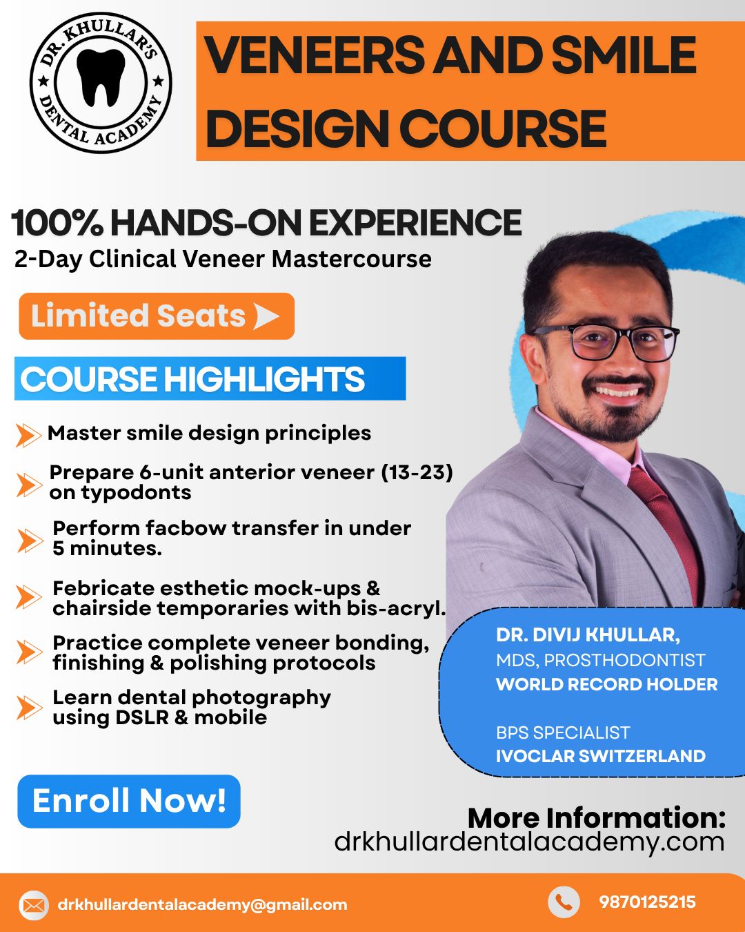 Dr Khullar's Dental Academy Facebook ad from May 20, 2026