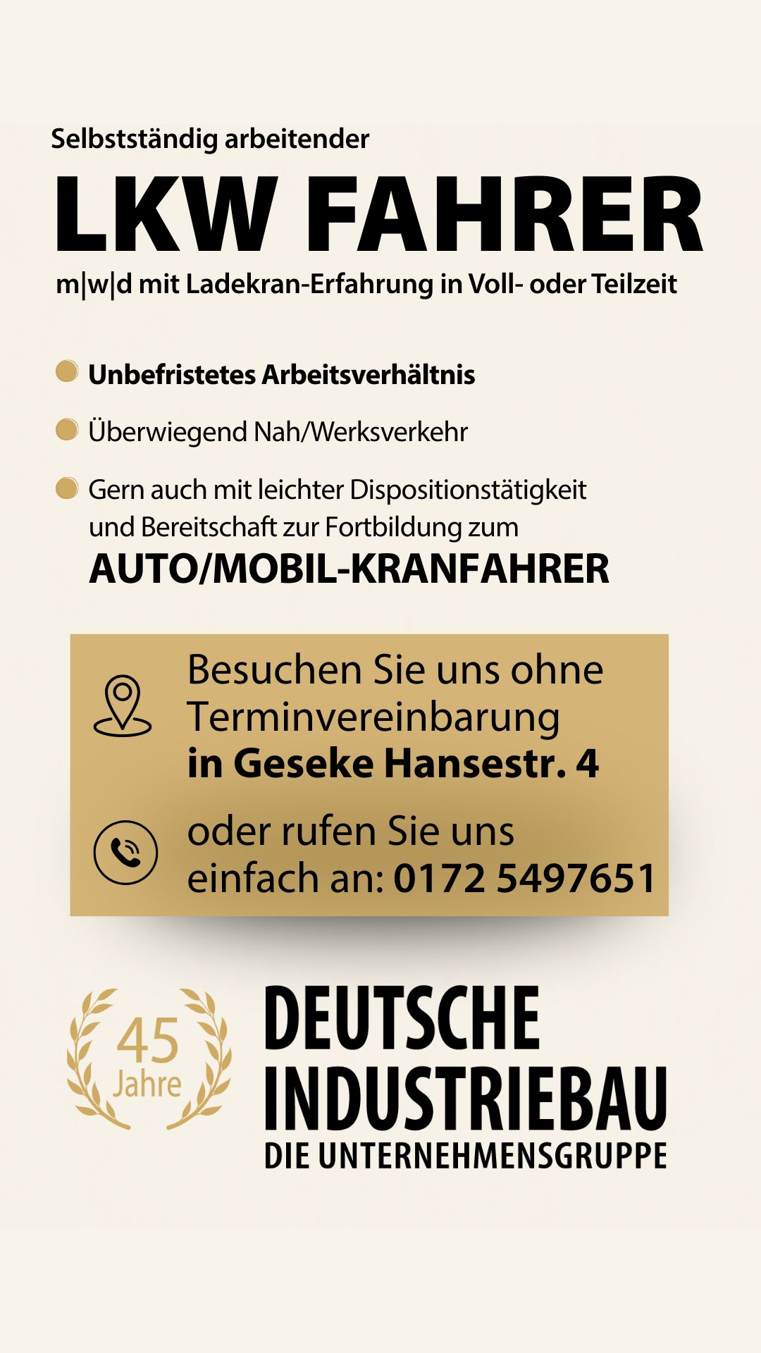 Deutsche Industriebau Facebook ad from Mar 26, 2026