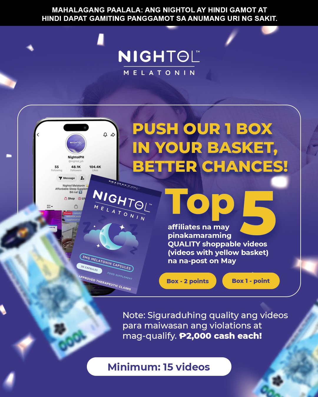 Nightol Melatonin Supplement Facebook ad