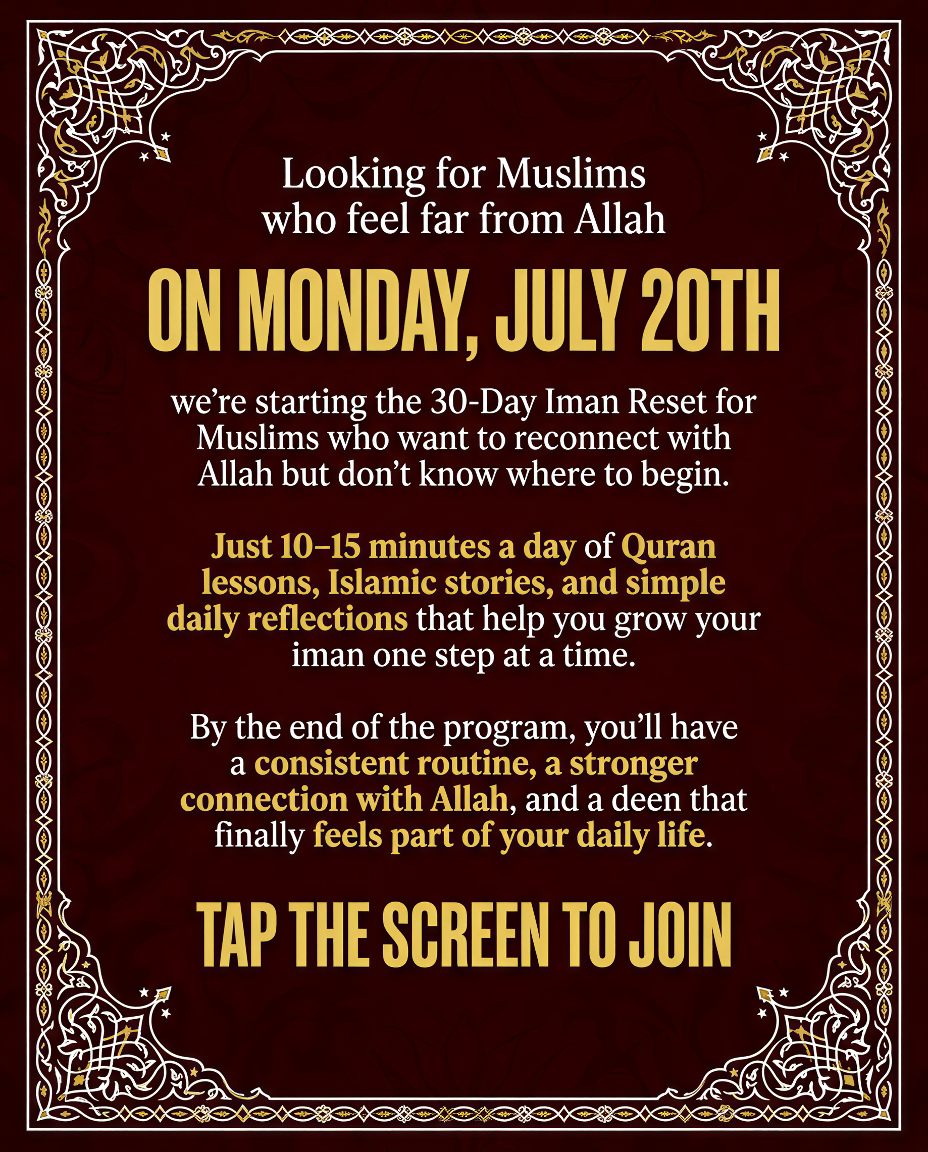 Imam Advice Daily Facebook ad