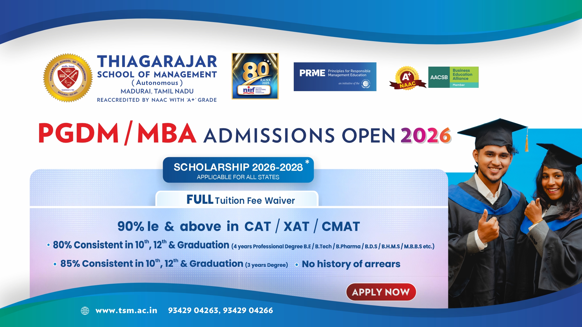 Thiagarajar School of Management, Madurai Facebook ad from Mar 12, 2026