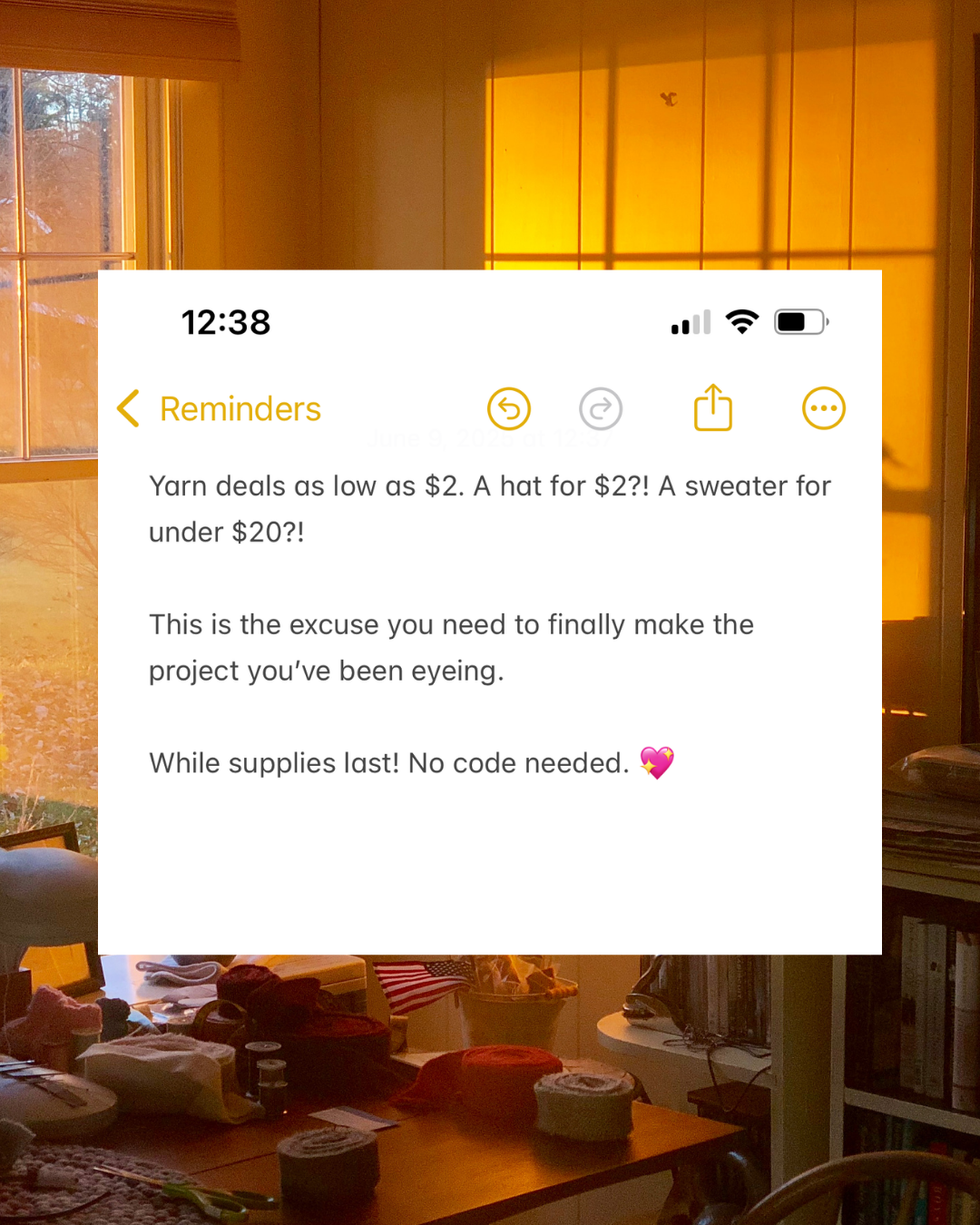 Knit Picks Facebook ad