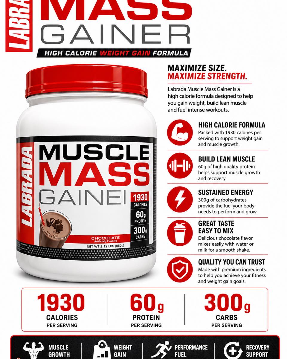 HealthCare2026 Facebook ad: Transform Your Body with Premium Mass Gainer!