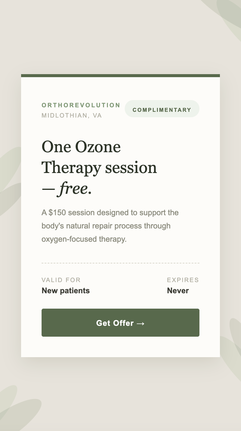 Ortho Revolution Facebook ad from Jul 9, 2026