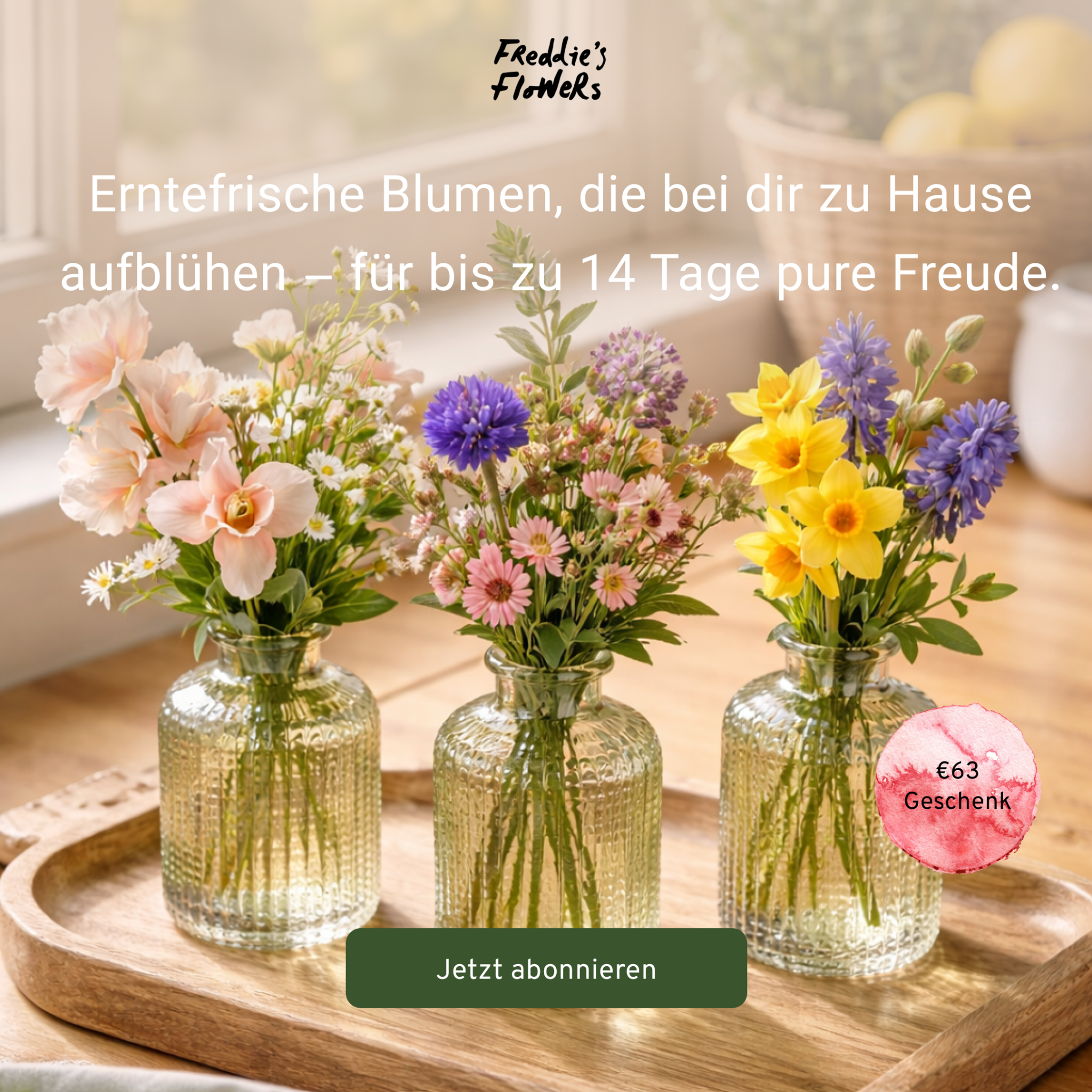 Freddie's Flowers Facebook ad