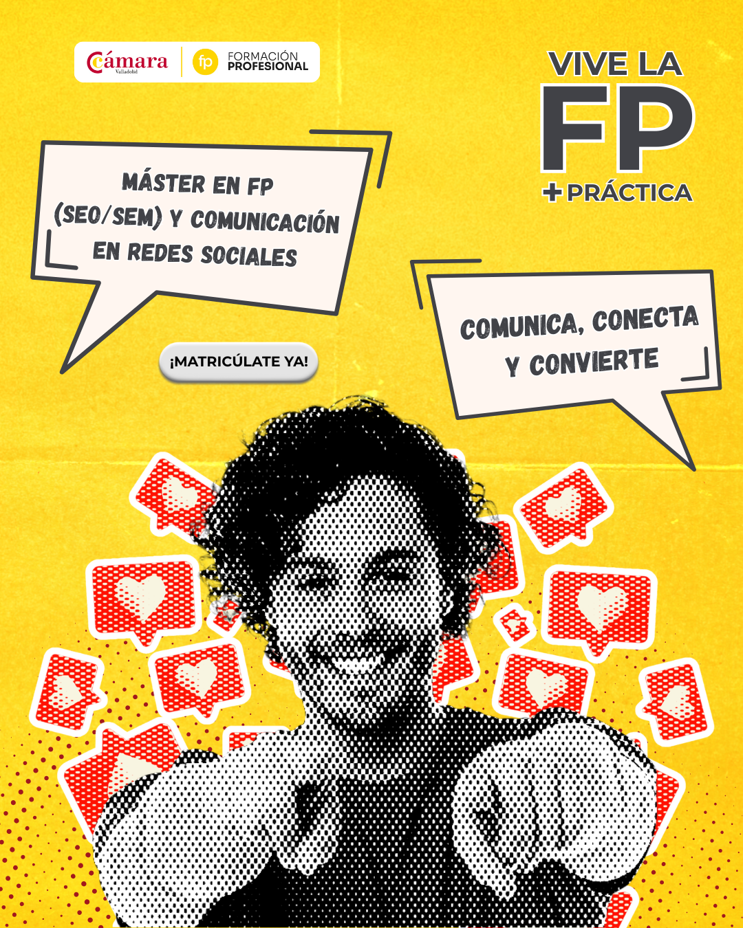 Formación Profesional Cámara de Valladolid Facebook ad: ¡Matricúlate! 10% descuento hasta 30/06