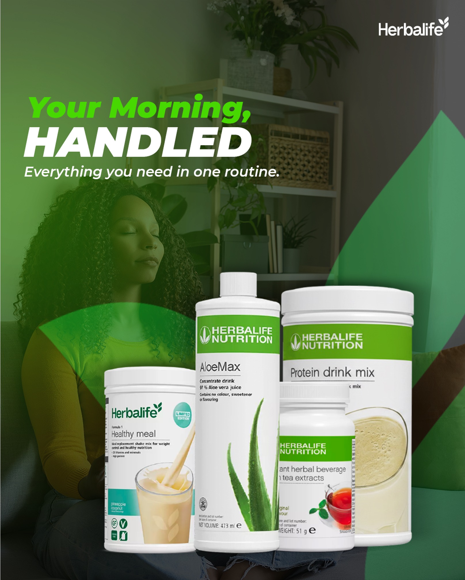 Herbalife Facebook ad: Mornings don’t need to be stressful.
