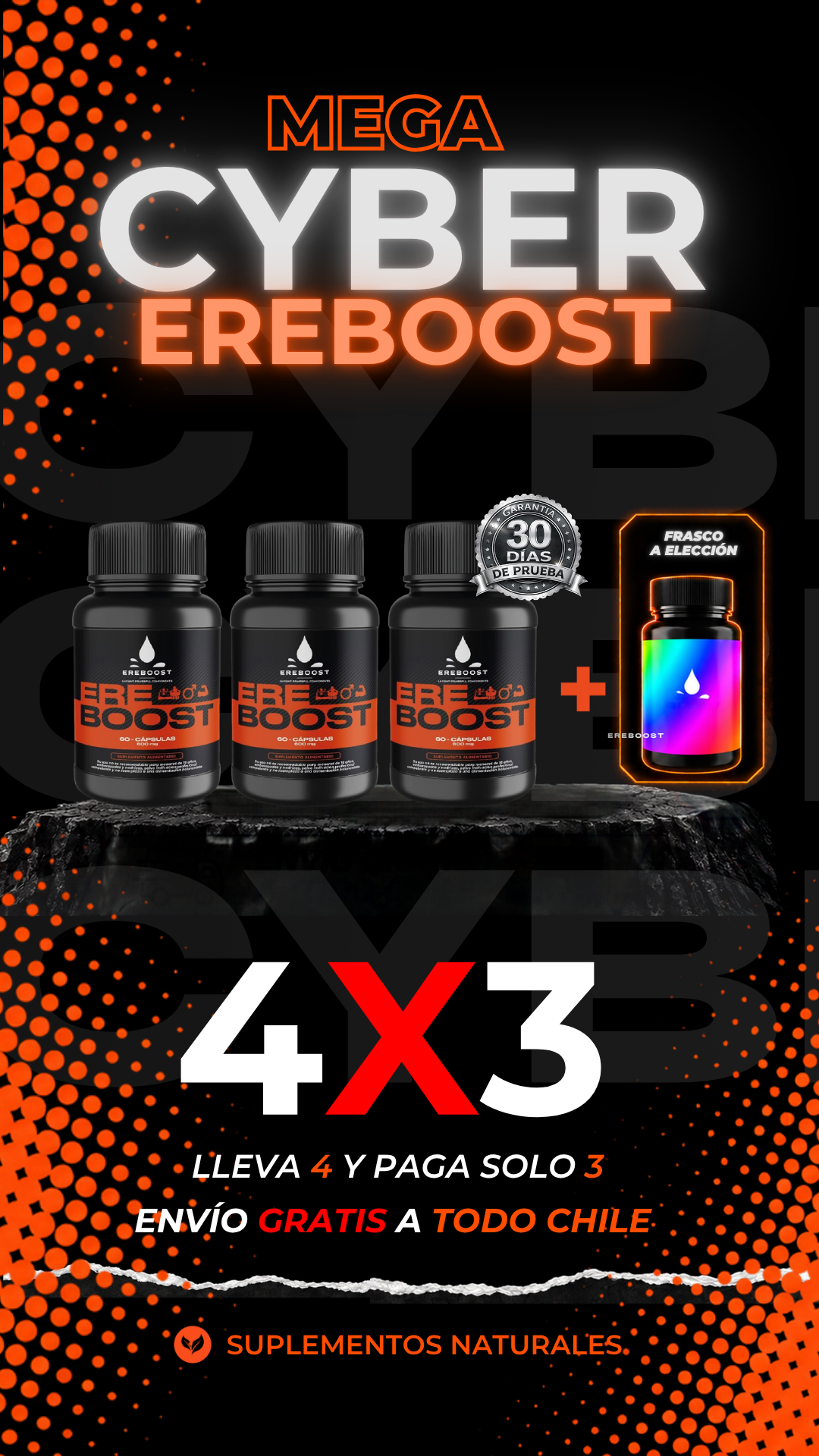 Ereboost Facebook ad: El 4° frasco lo eliges tú