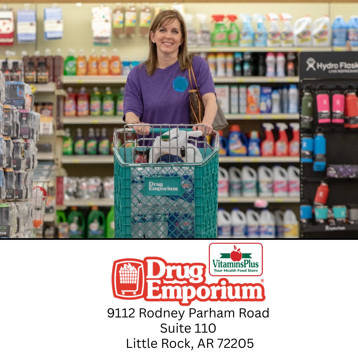 Little Rock Drug Emporium Vitamins Plus Facebook ad: Save More Every Day