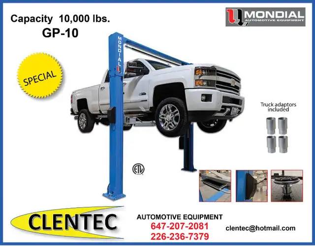 Adam Botham Facebook ad: 2 POST HOIST / 2 POST LIFT - 10,000lb. - $3,900 - CLENTEC