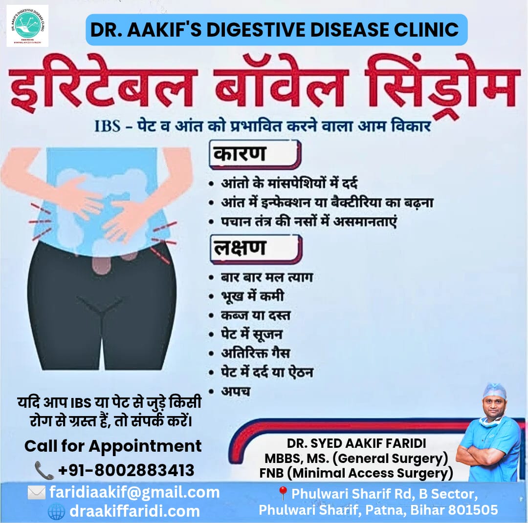 Dr. Aakif's Digestive Disease Clinic Facebook ad: Dr. Syed Aakif Faridi is here to help…