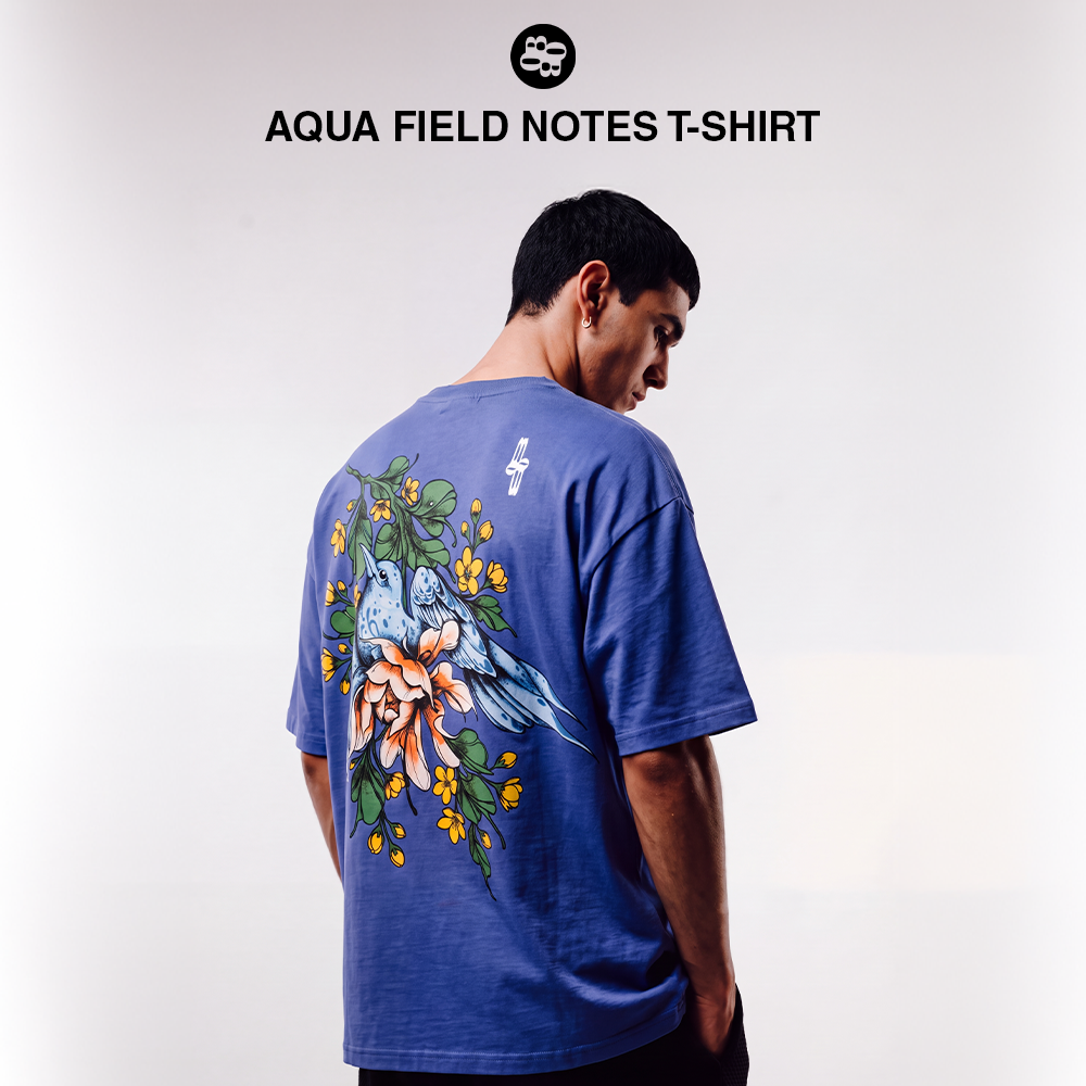 Bluorng Facebook ad: Aqua Field Notes T-Shirt
