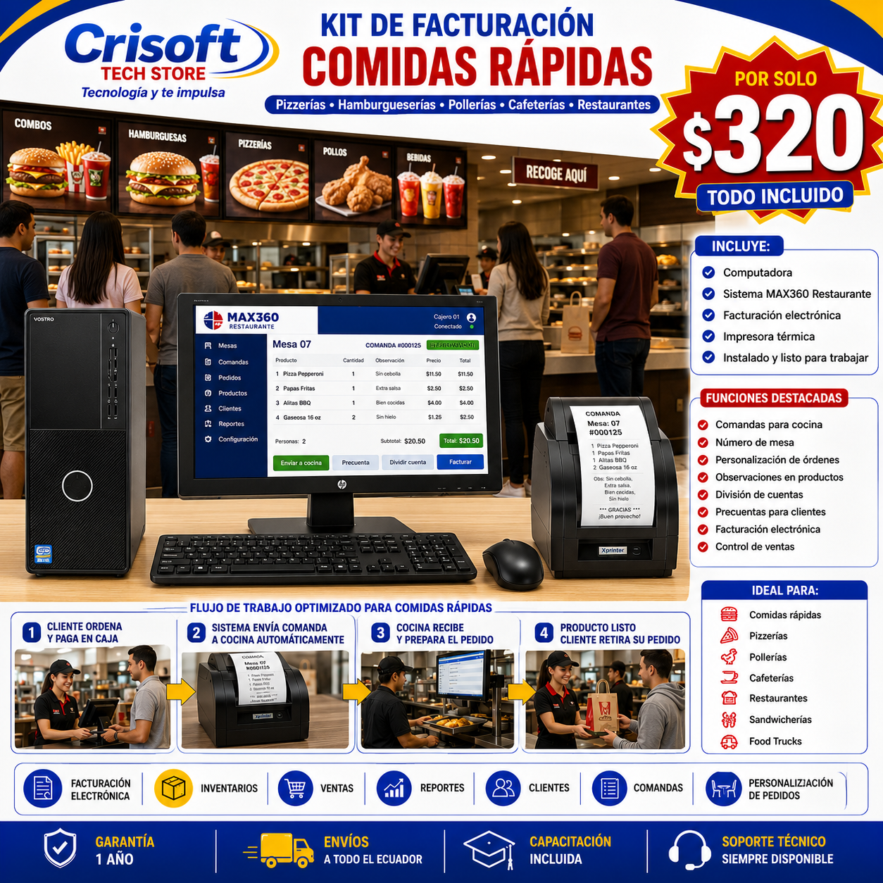 Crisoft TECH STORE Facebook ad: Chatea con nosotros