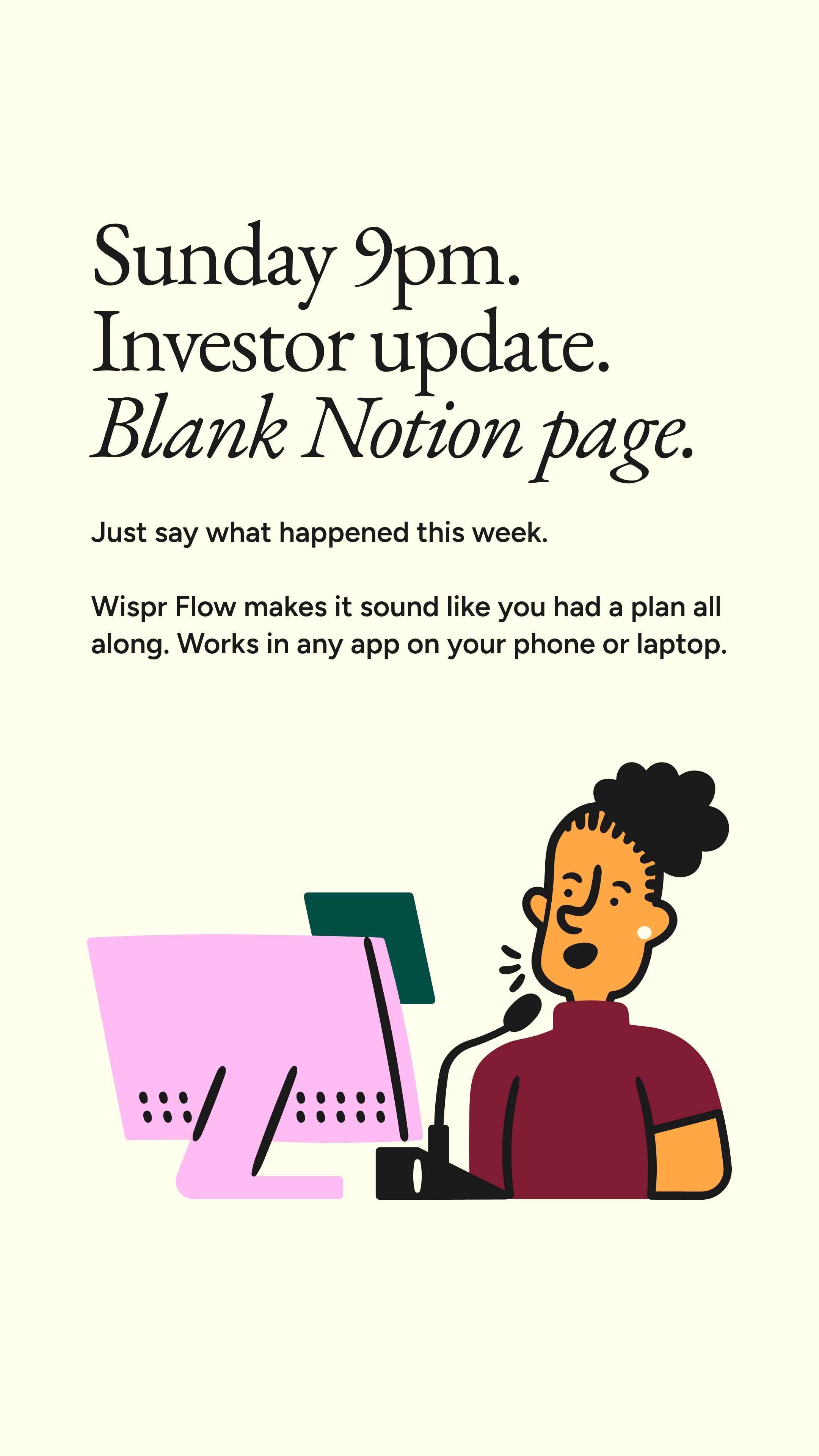 Wispr Flow Facebook ad