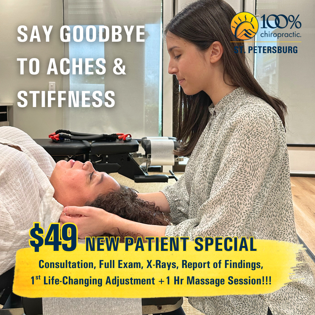 100% Chiropractic St. Petersburg, FL Facebook ad: New Patient Special Only $49!