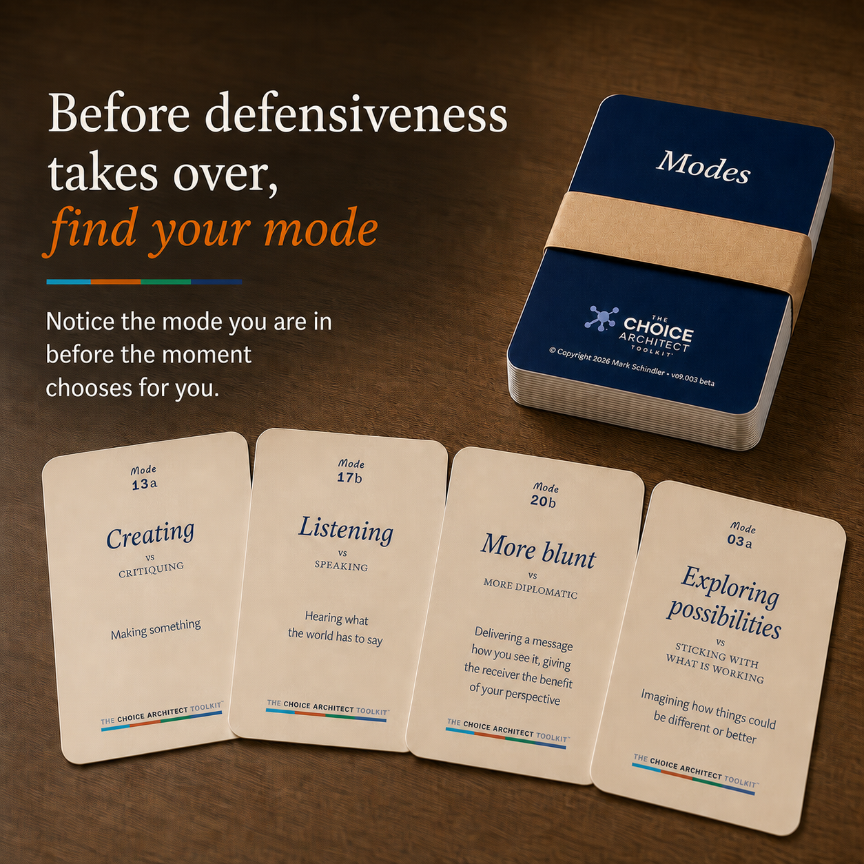 Choice Architect Facebook ad: Before you react, find your mode