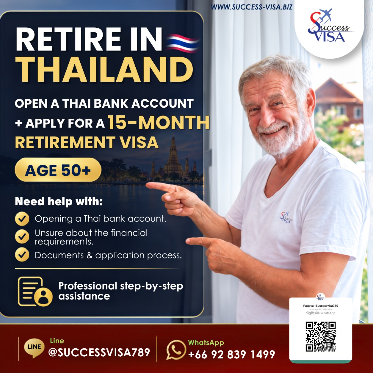 Success Visa-Pattaya: Retirement Visa-วีซ่าไทยให้ต่างชาติ Facebook ad: OPEN A THAI BANK ACCOUNT TO APPLY FOR…
